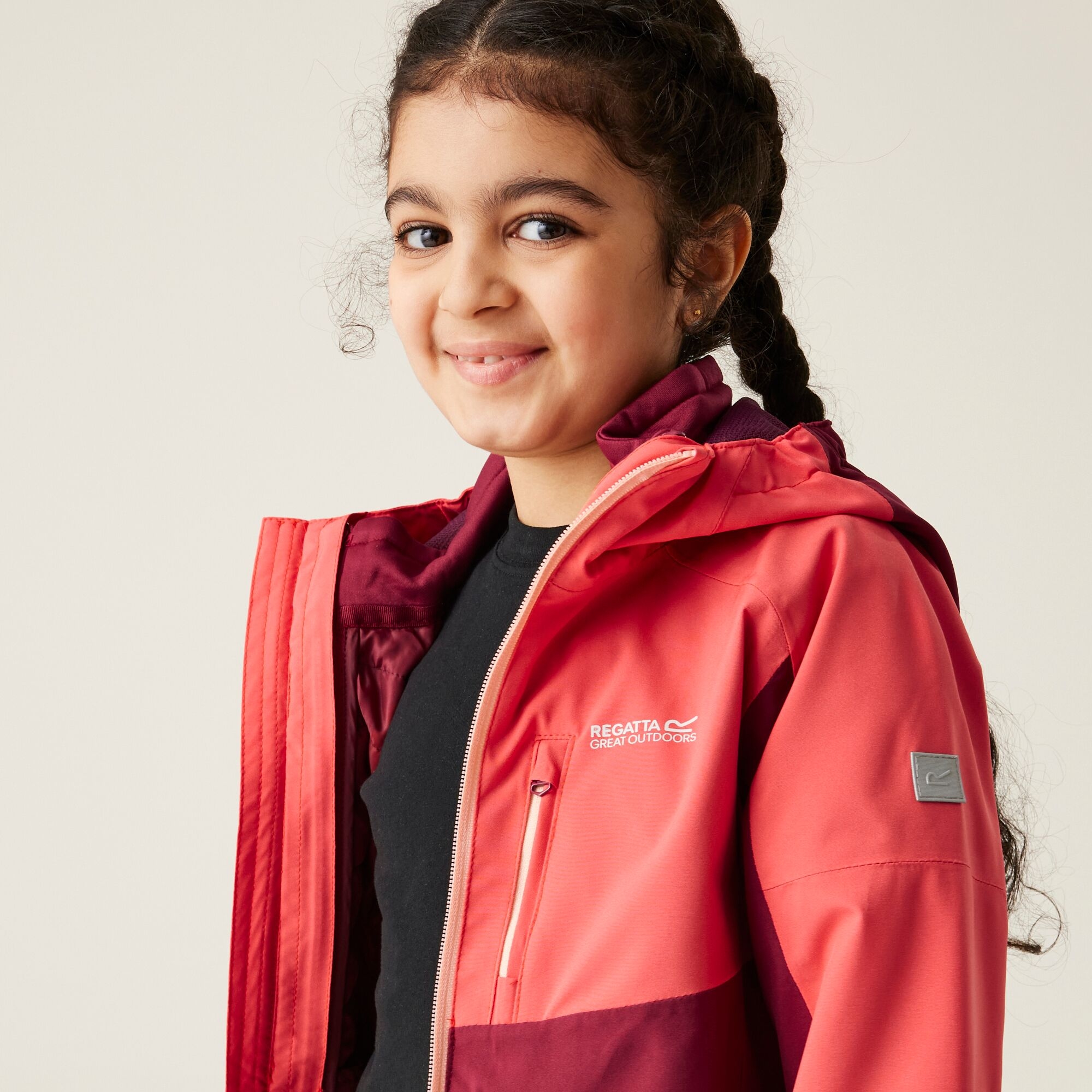 Girls Trekktain 3-in-1 Jacket | Rumba Red Red Sky
