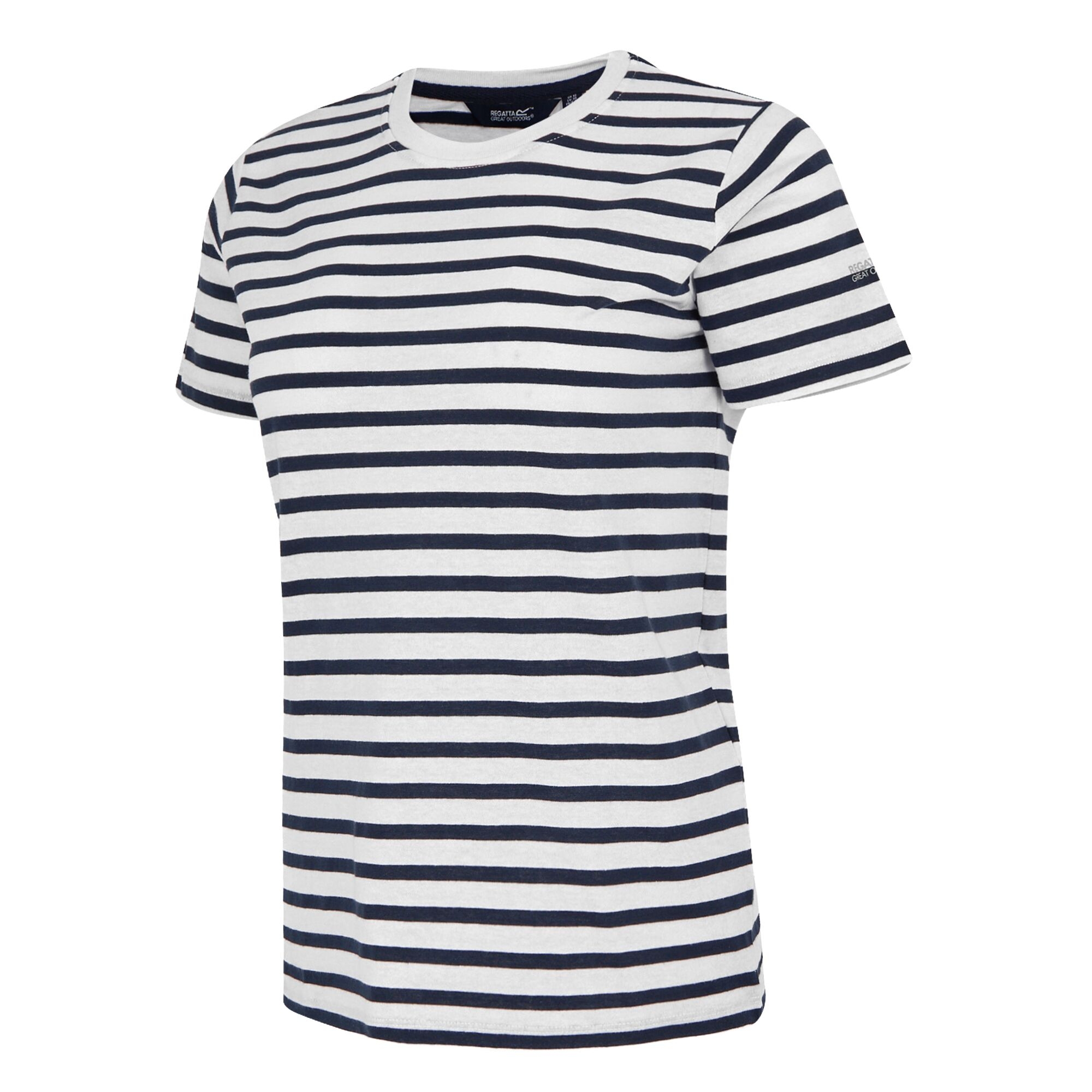 Women's Bayletta Short Sleeve T-Shirt | White Navy Stripe