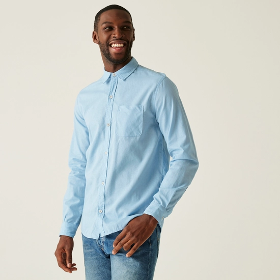 Men's Loran Long Sleeve Shirt | Chambray Blue