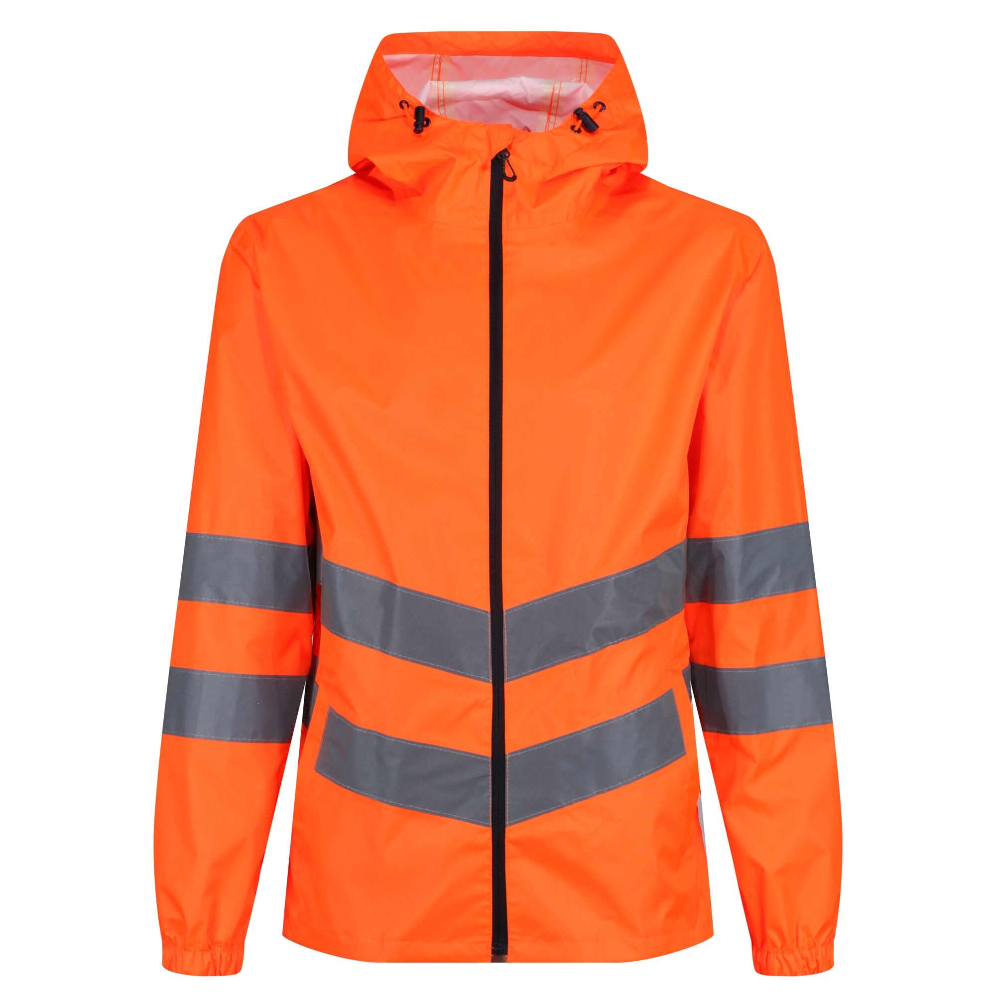 Men's Hi-Vis Pro Waterproof Reflective Packaway Work Jacket | Orange