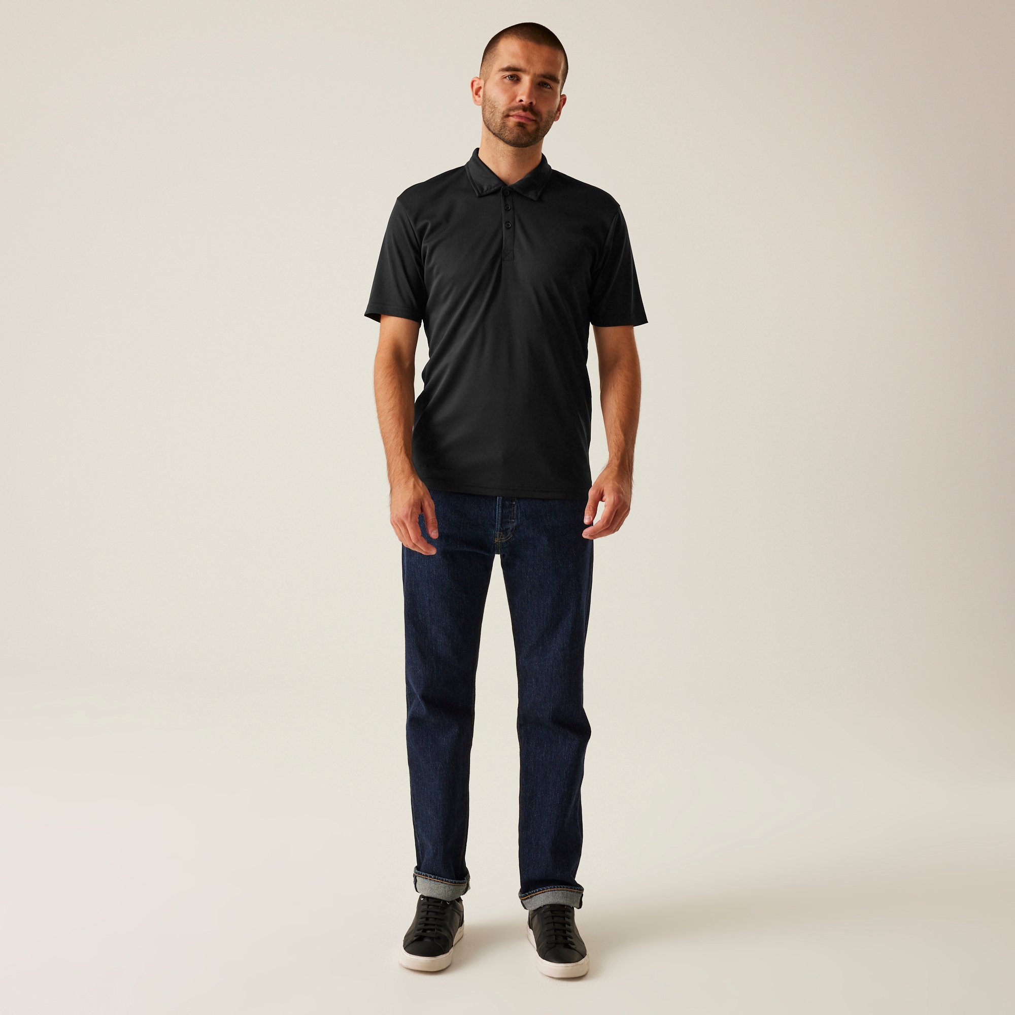 Men's Honestly Made 100% Recycled Polo Shirt | Black