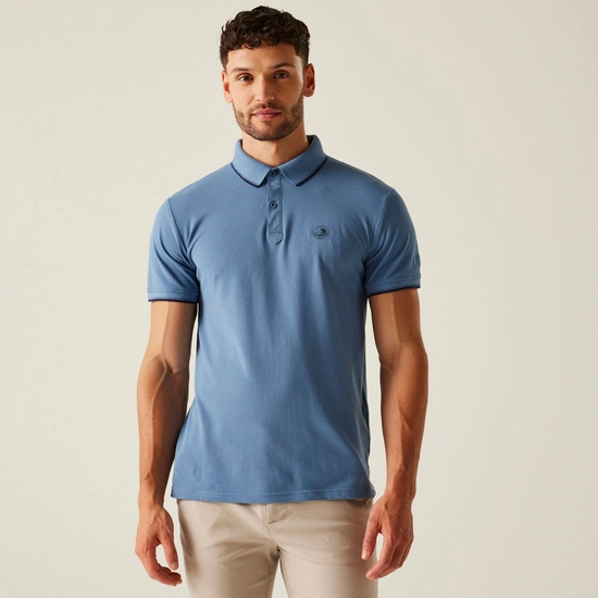 Men's Tadeo II Polo Shirt | Navy Poppy Red Tipping