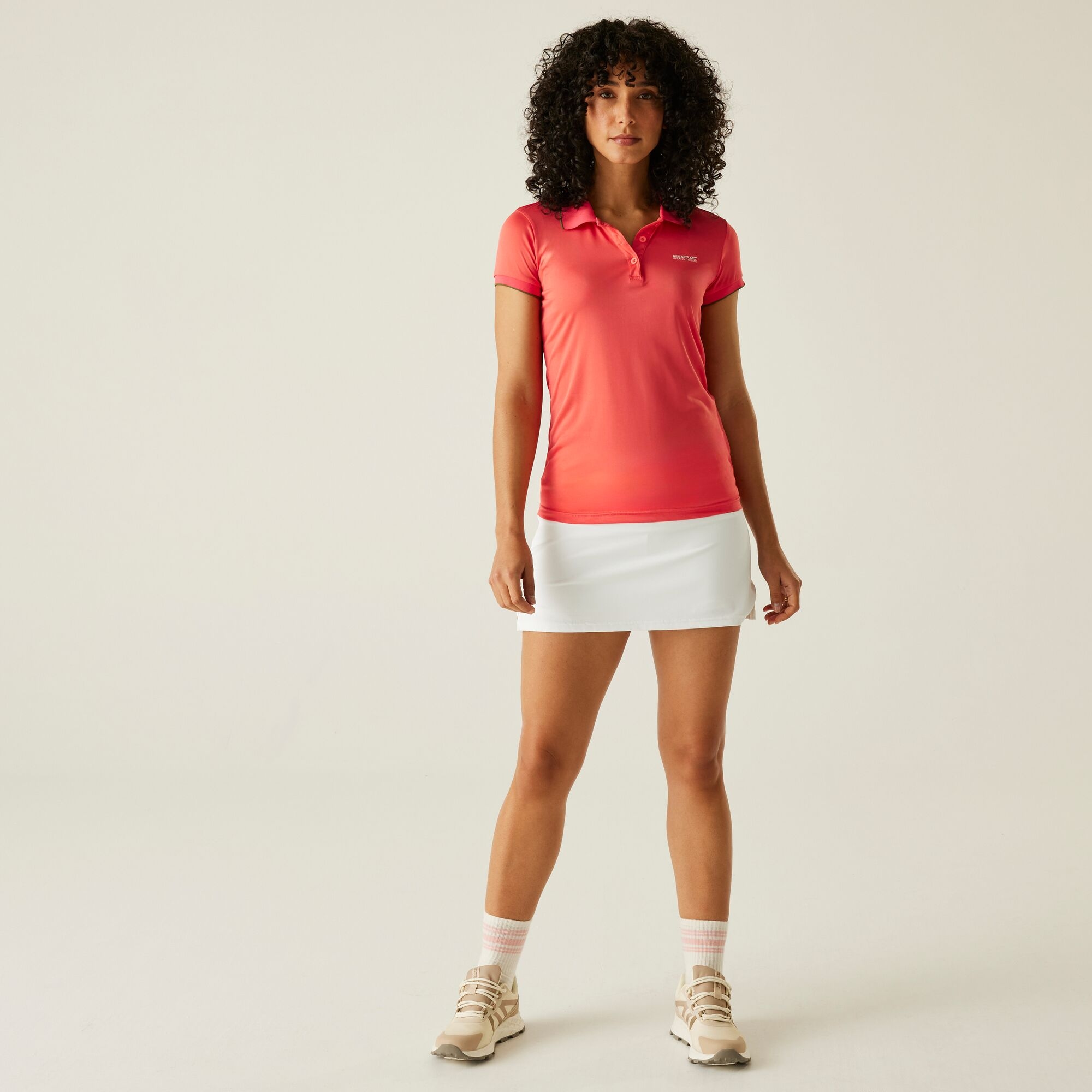 Women's Remex II Active Polo Shirt | Peach Bloom Solid
