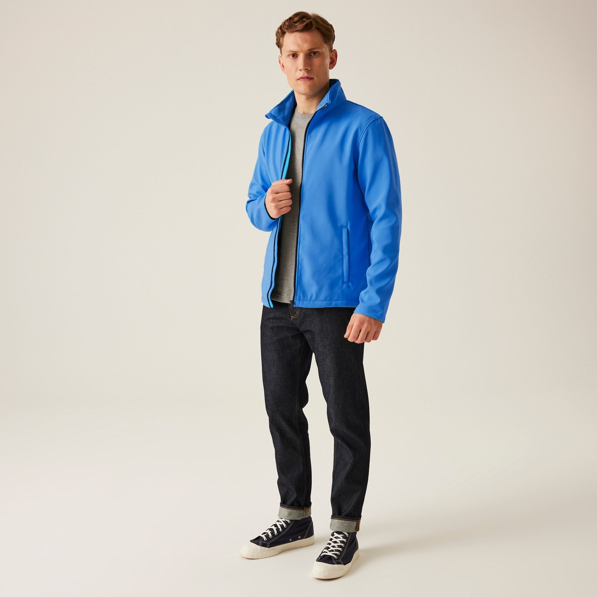Men's Ablaze Printable Softshell Jacket | French Blue Navy