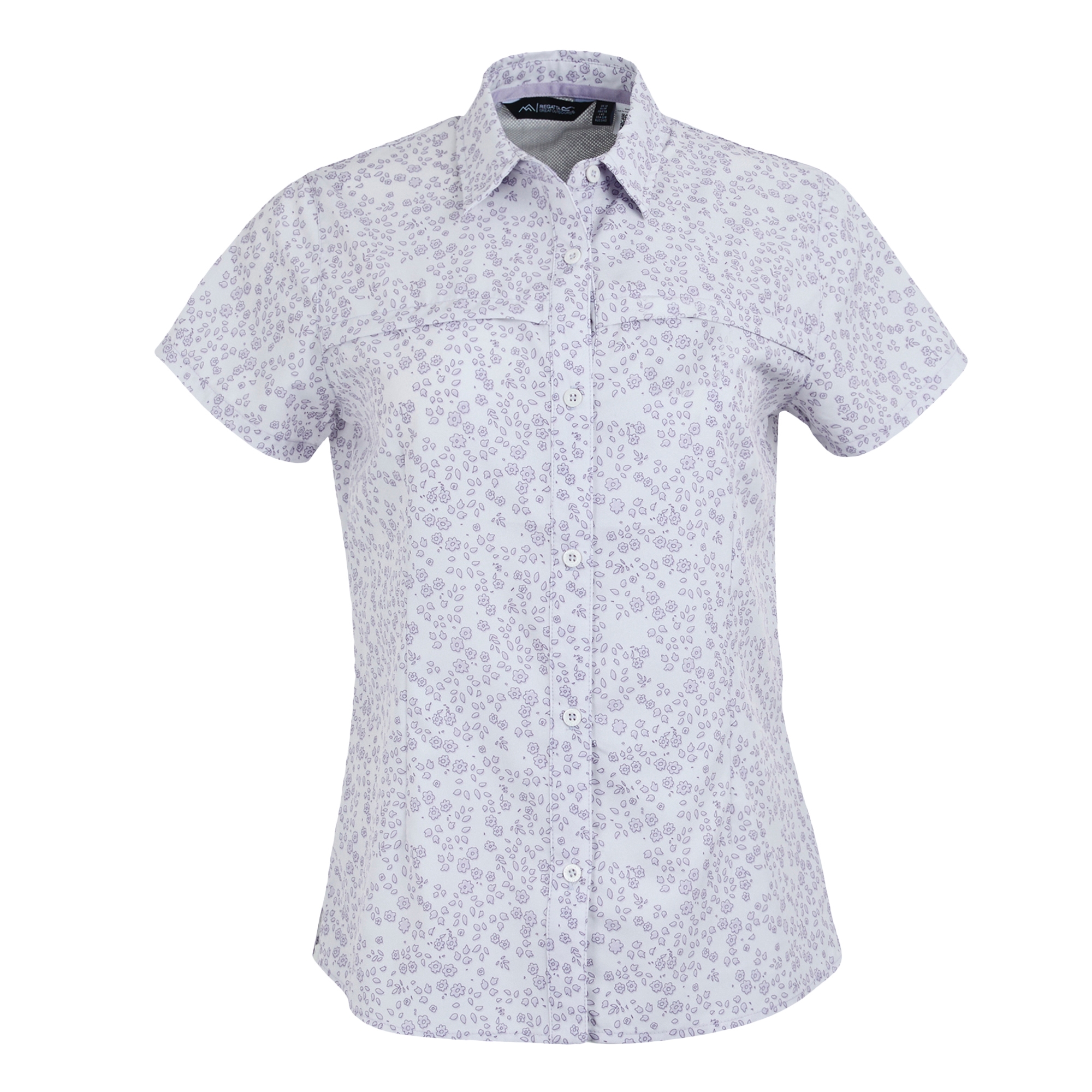 Women's Travel Packaway Short Sleeve Shirt | Lilac Hint Meadow Print