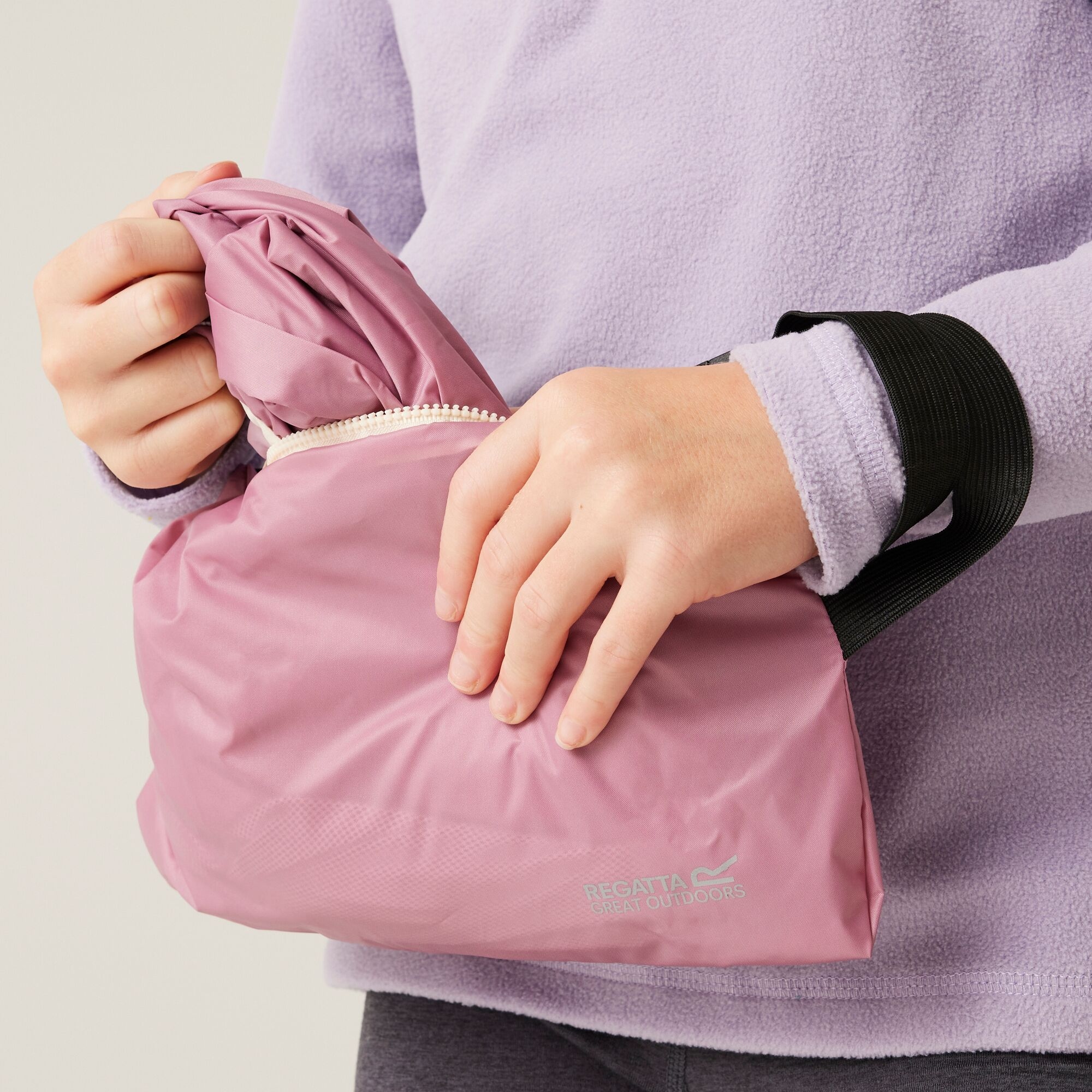 Kids' Lever II Waterproof Packaway Jacket | Lilas Light Vanilla