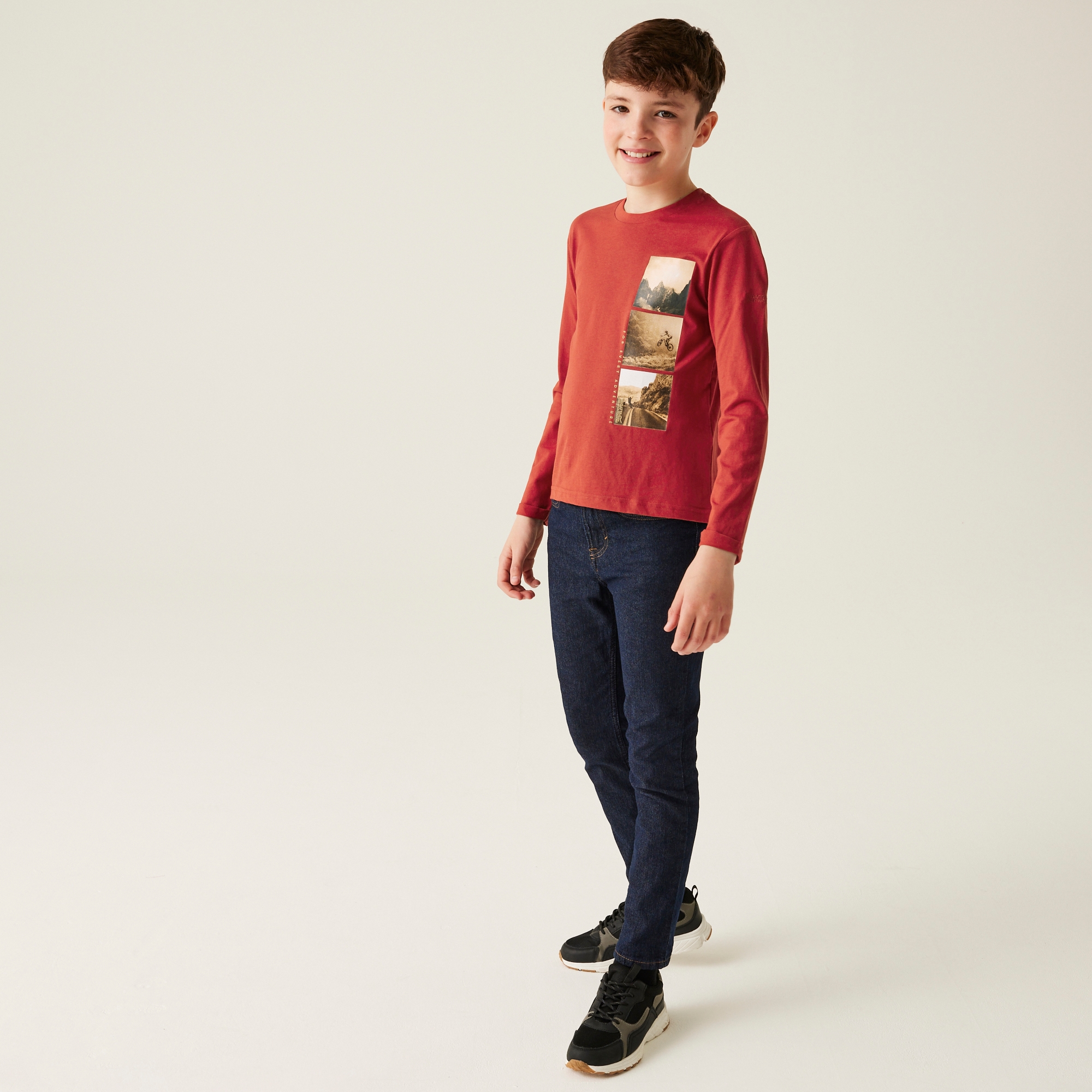 Kids' Wenbie III Graphic T-Shirt | Red Ochre Photo Split