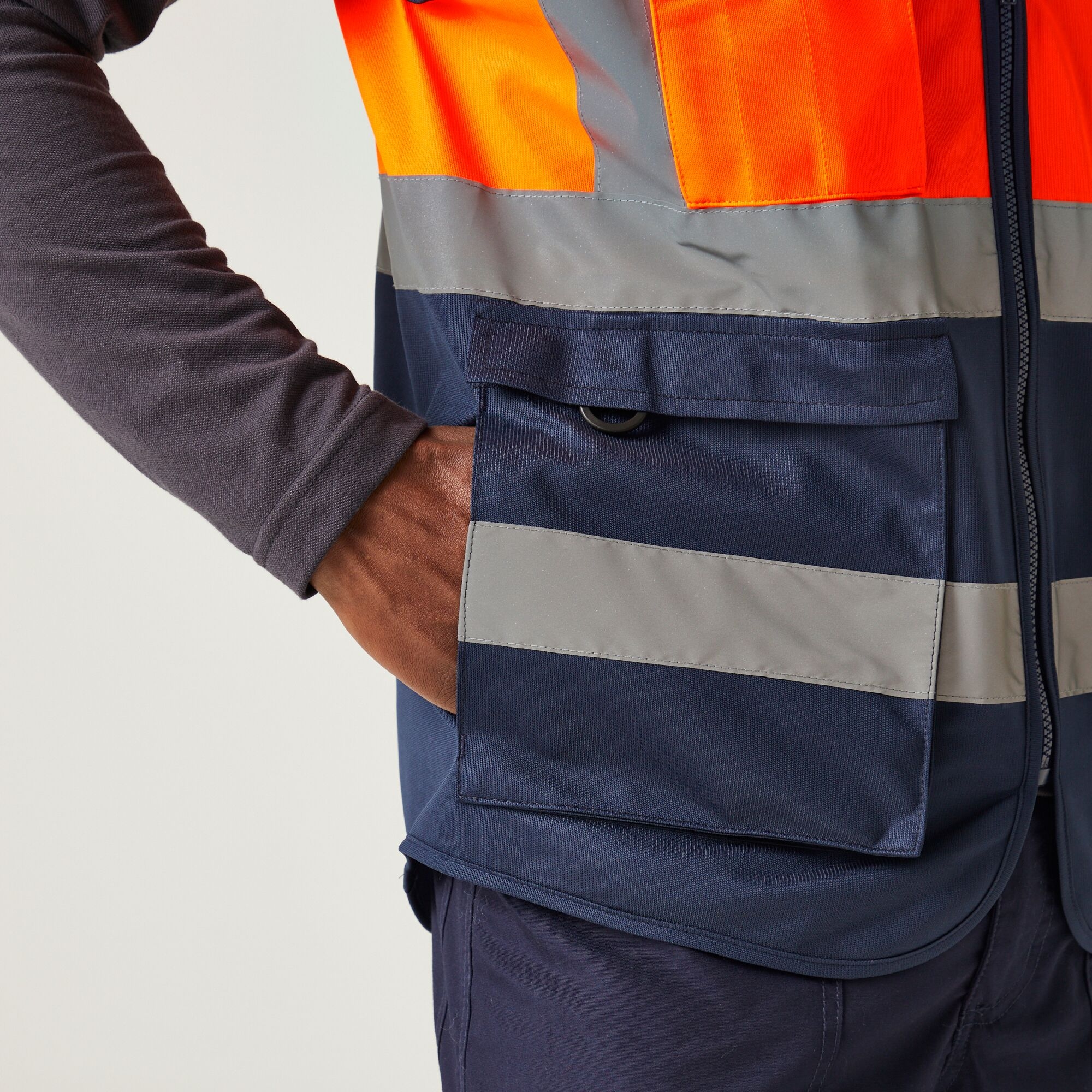 Men's Pro HI-VIS Executive Vest | Orange Navy