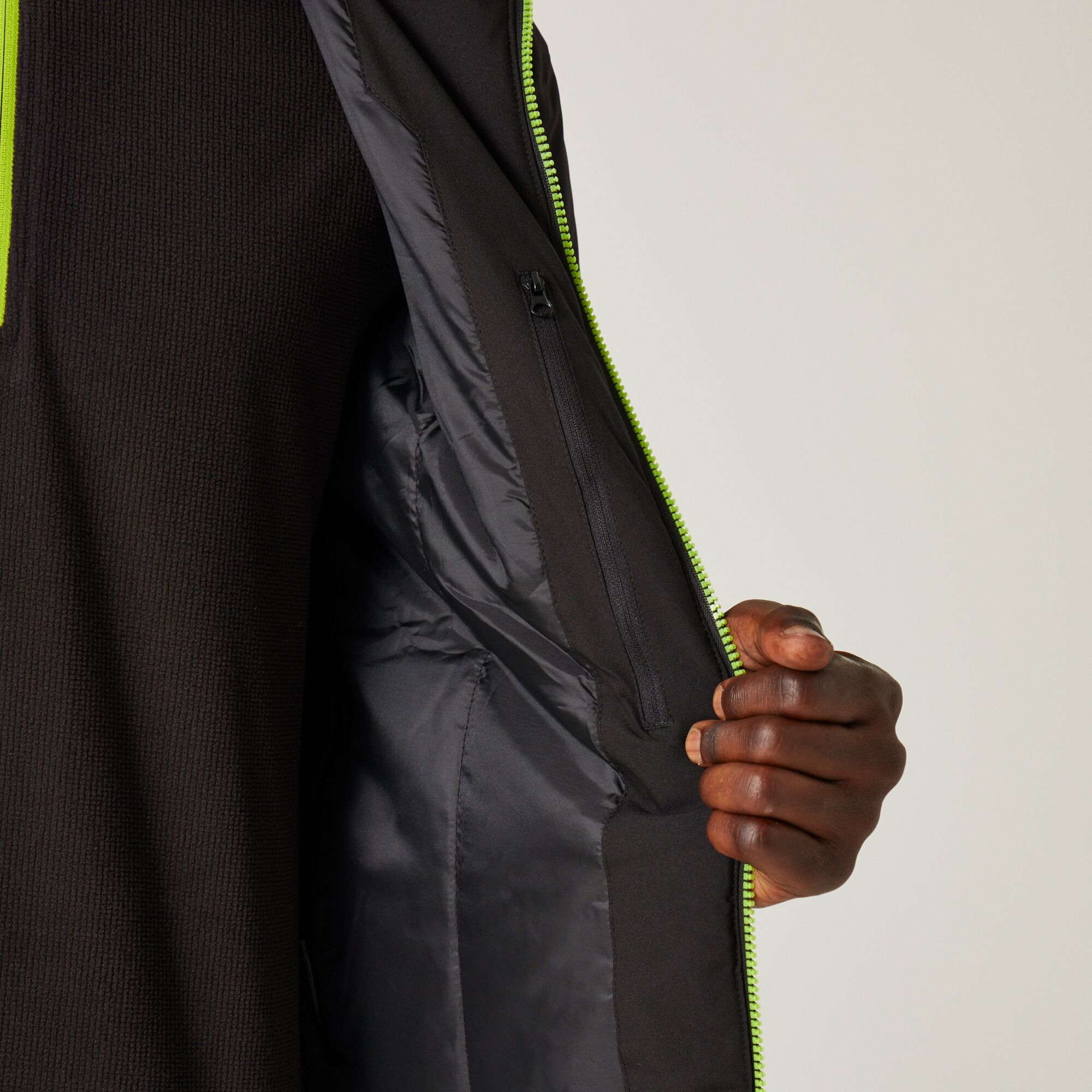 Men's Navigate Insulated Jacket | Black Lime Green