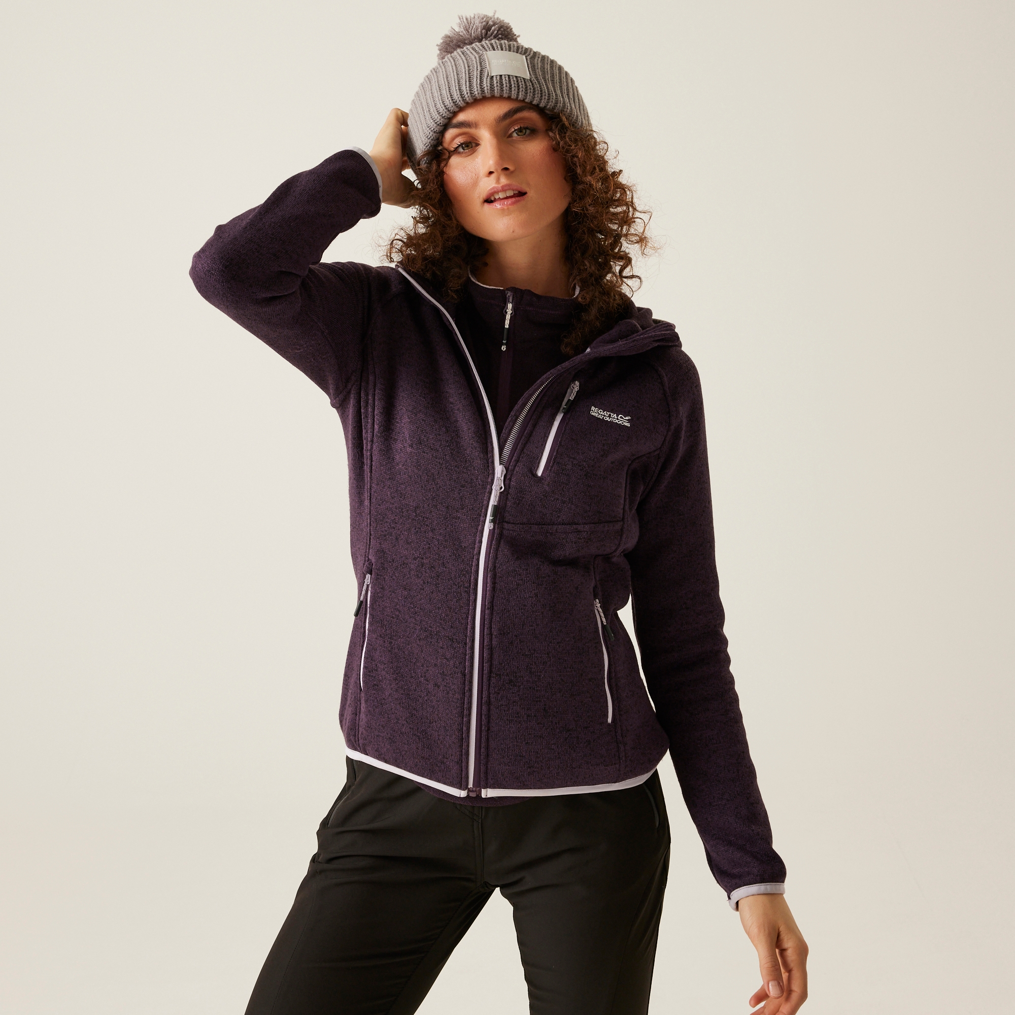 Women's Newhill Hooded Fleece | Deep Plum