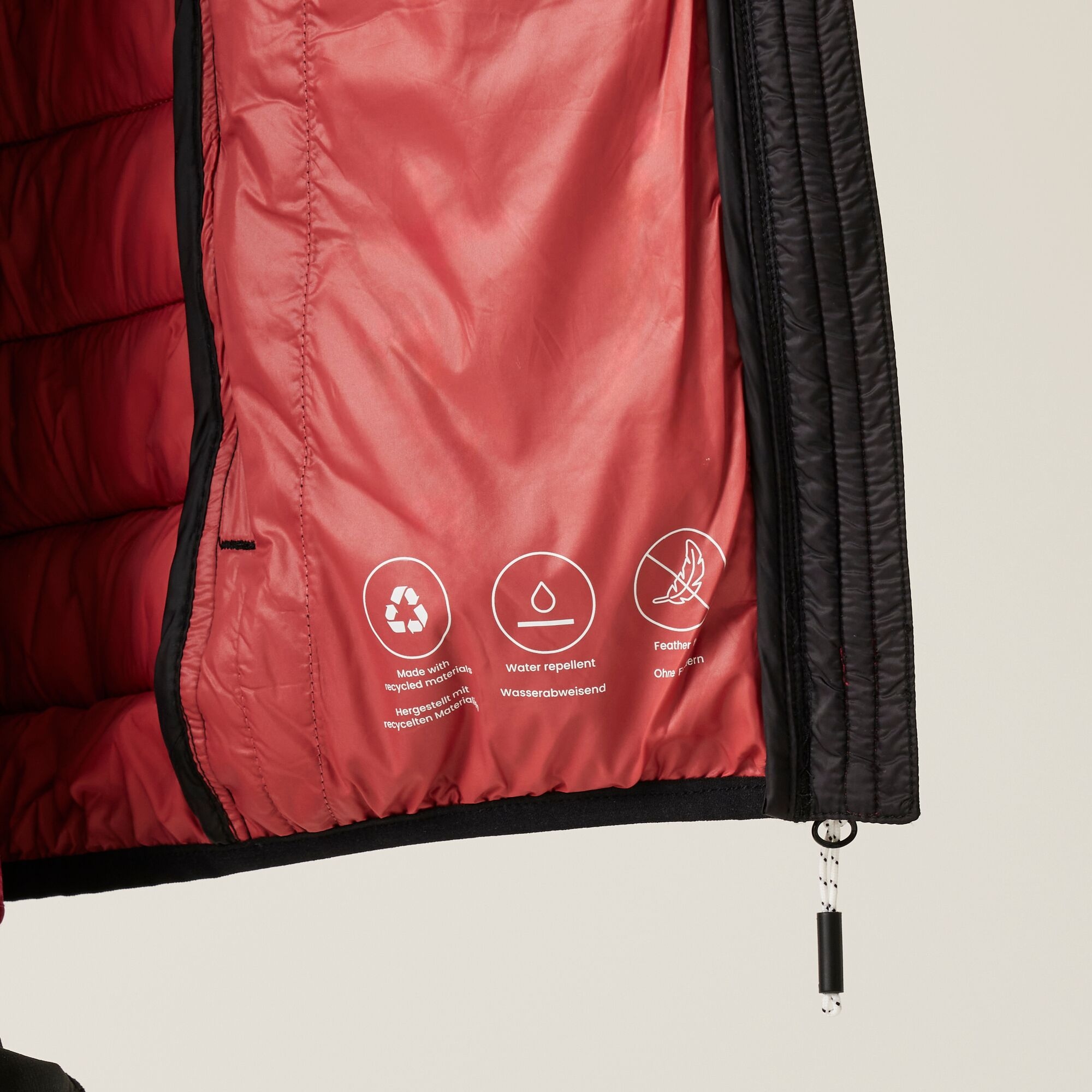 Women's Marizion Quilted Jacket | Black Mineral Red