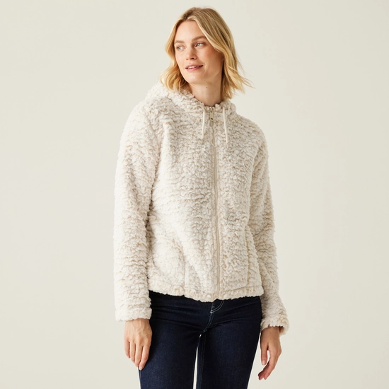 Women's Zelpha Fluffy Hooded Fleece | Deep Plum