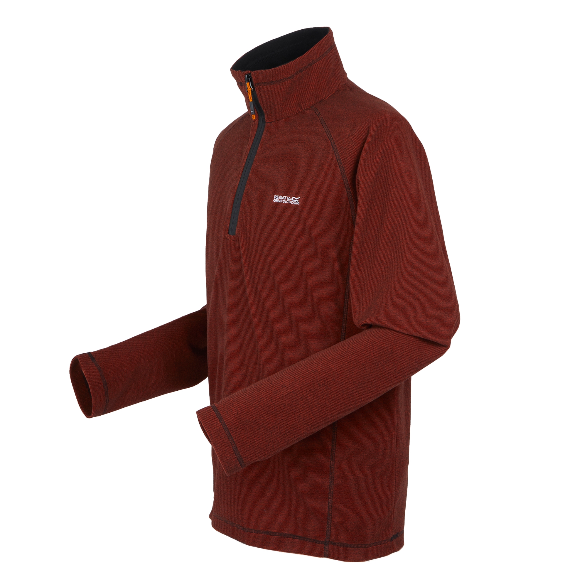 Men's Montes Lightweight Half Zip Fleece | Red Ochre Black
