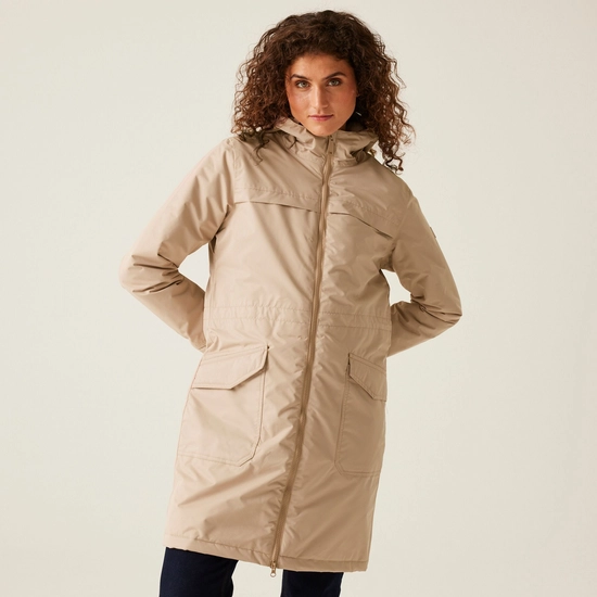 Women's Romine II Waterproof Parka Jacket | Warm Taupe Light Vanilla
