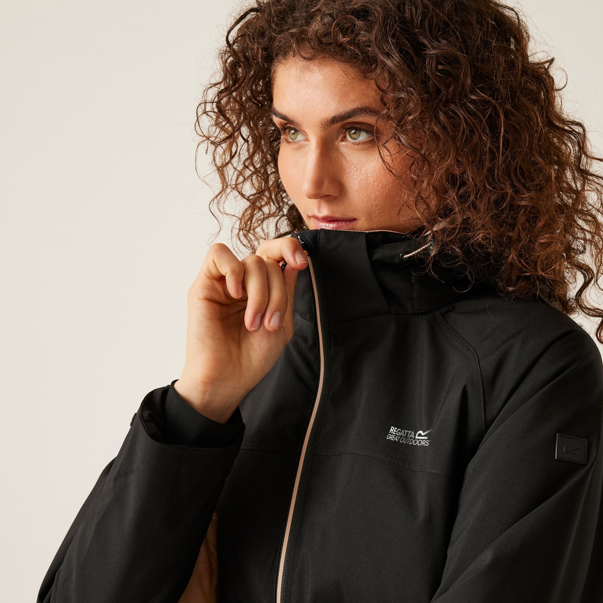 Women's Frelton Waterproof Jacket | Black Warm Taupe