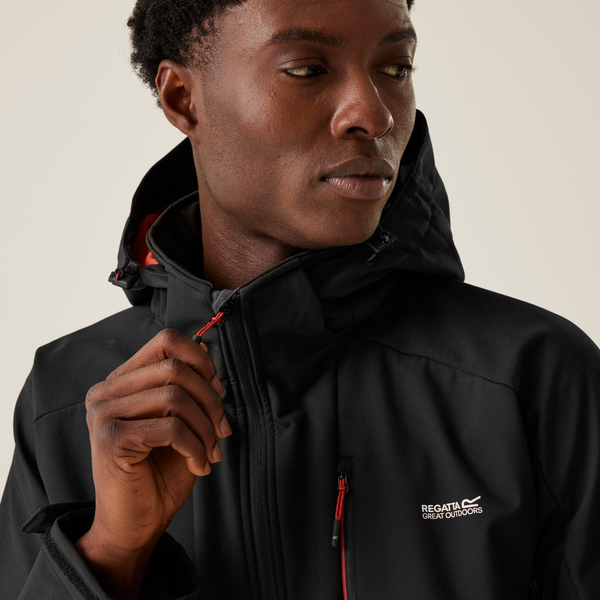Men's Hewitts X Softshell Jacket | Black Red Ochre