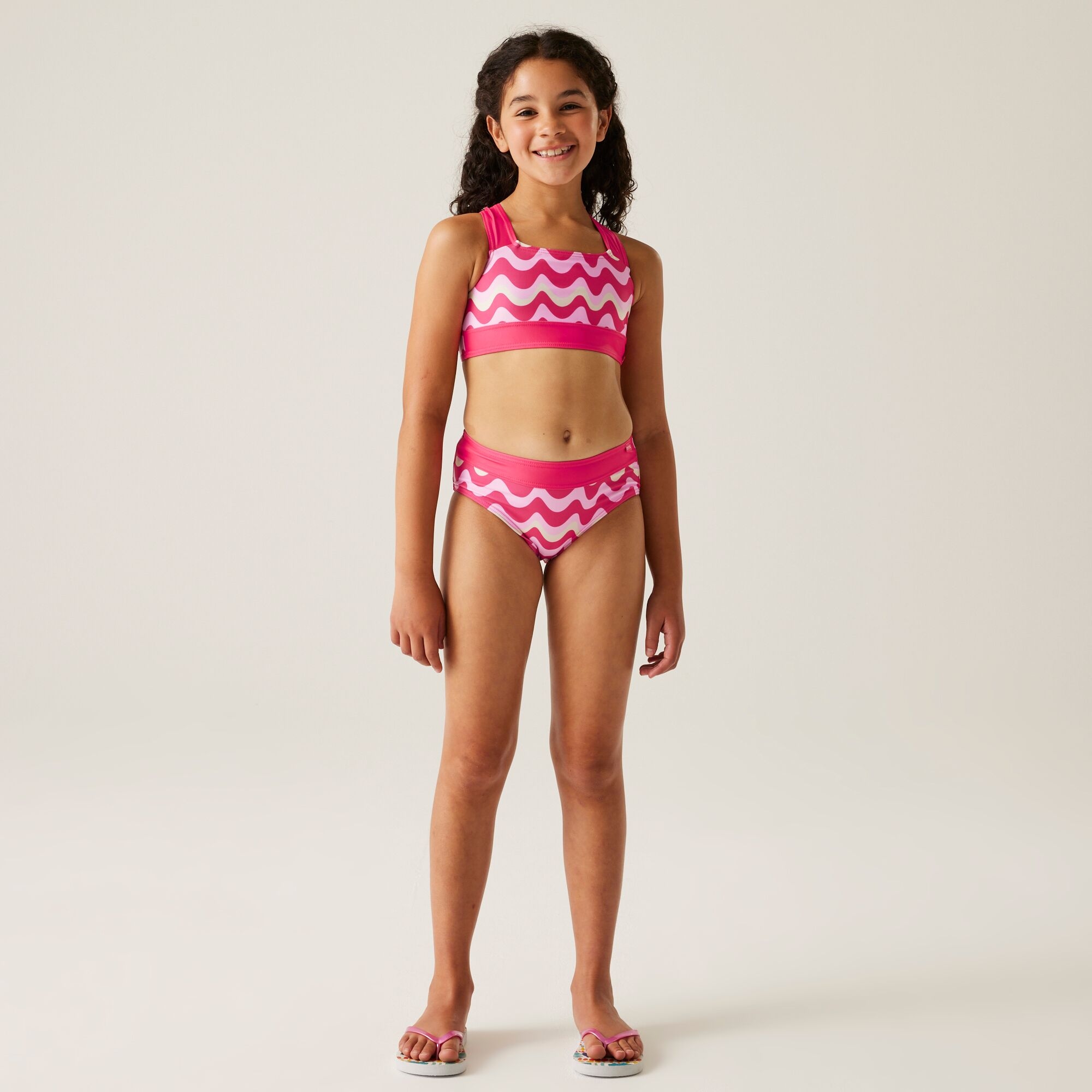 Kids' Dakaria III Bikini Set | Pop Wavy Stripe