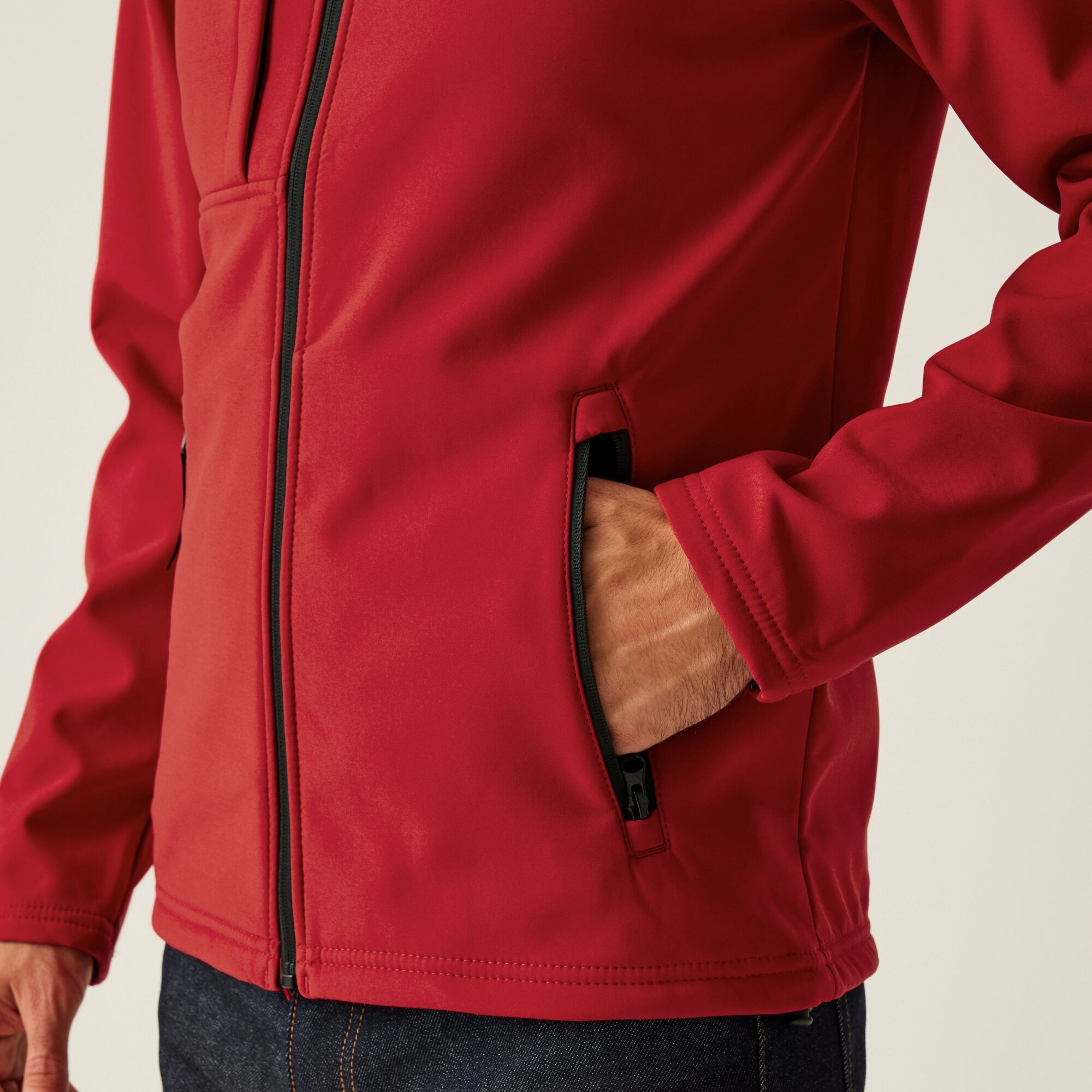 Men's Octagon II Printable 3 Layer Membrane Softshell Jacket | Classic Red Black