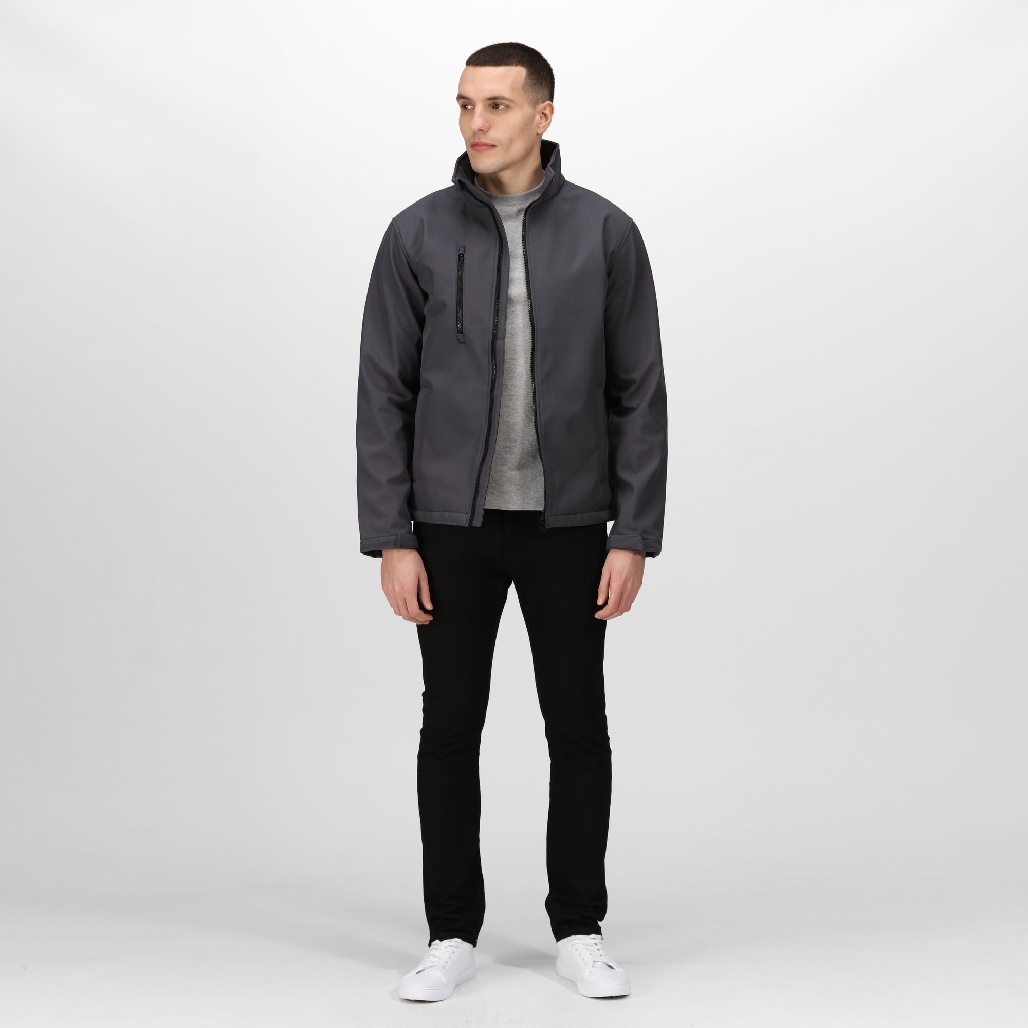 Men's Ablaze 3 Layer Softshell Jacket | Seal Grey Black