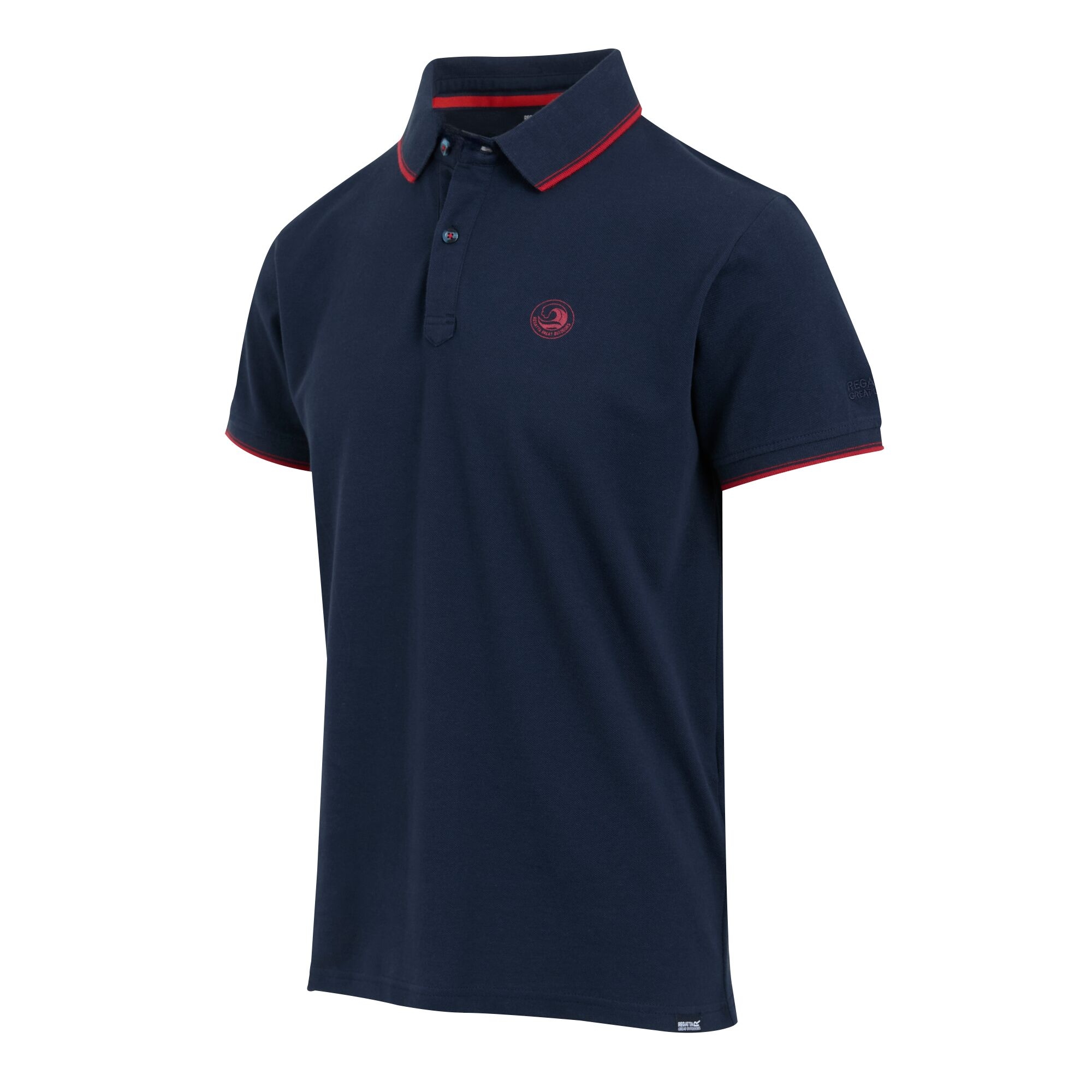 Men's Tadeo II Polo Shirt | Navy Poppy Red Tipping