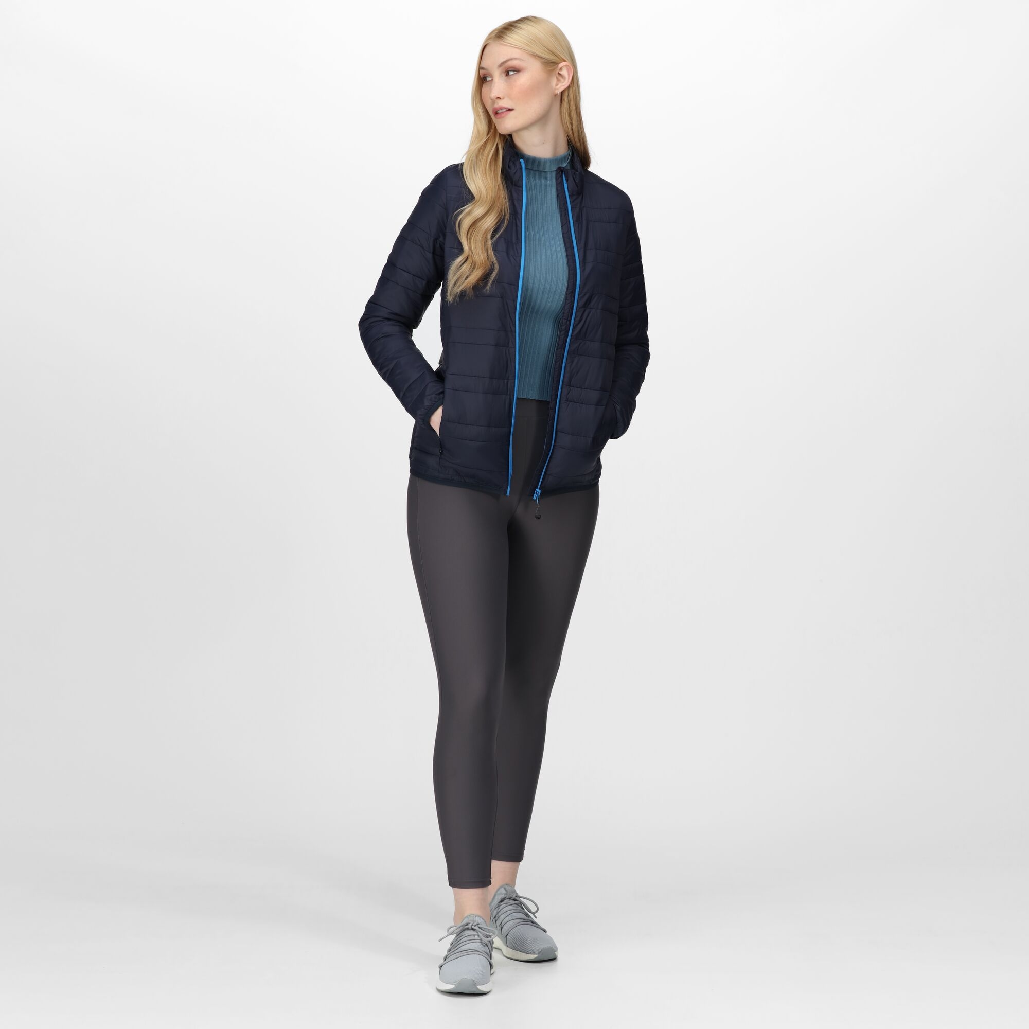 Women's Firedown Baffled Quilted Jacket | Navy French Blue
