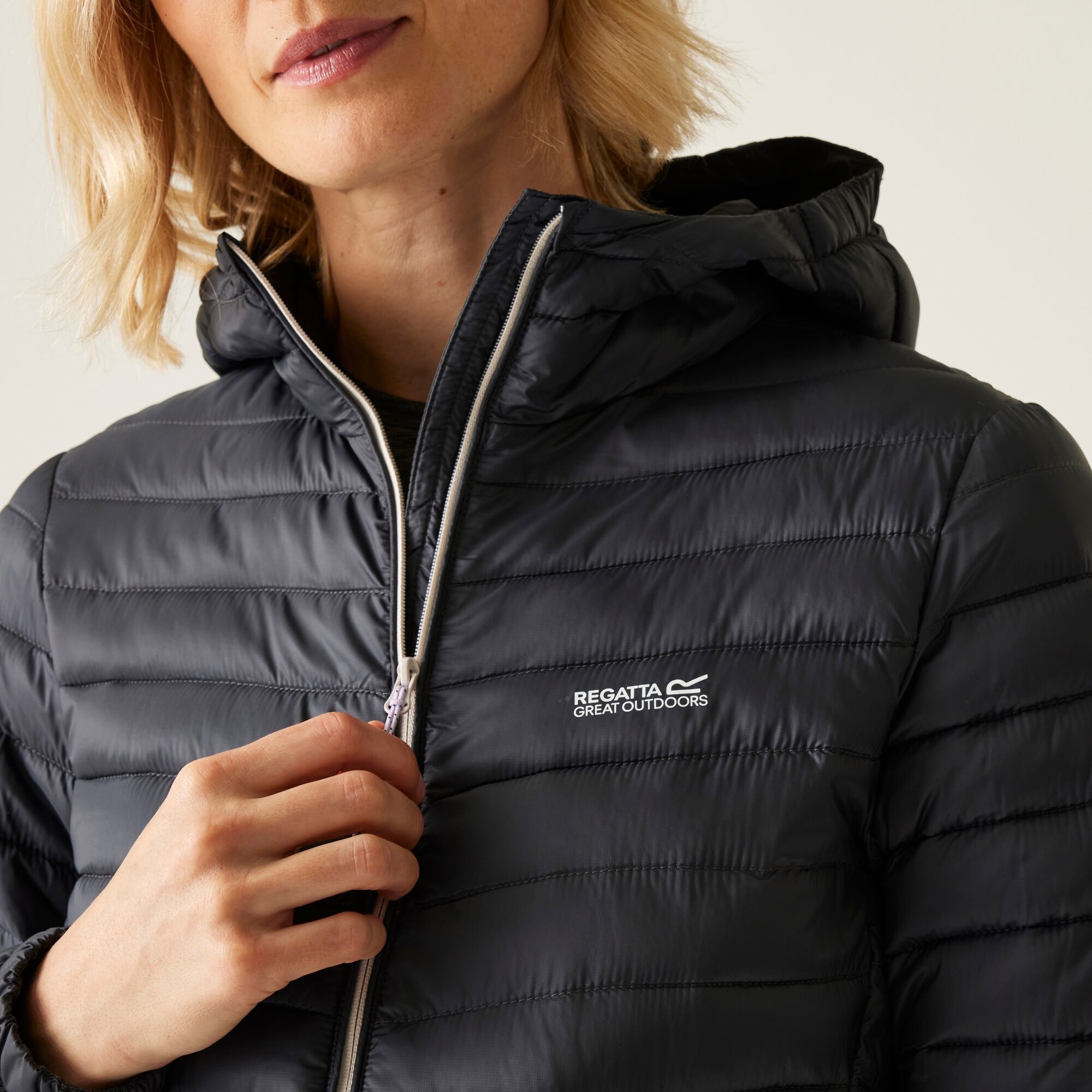 Women's Hurden Padded Jacket | Seal Grey Black