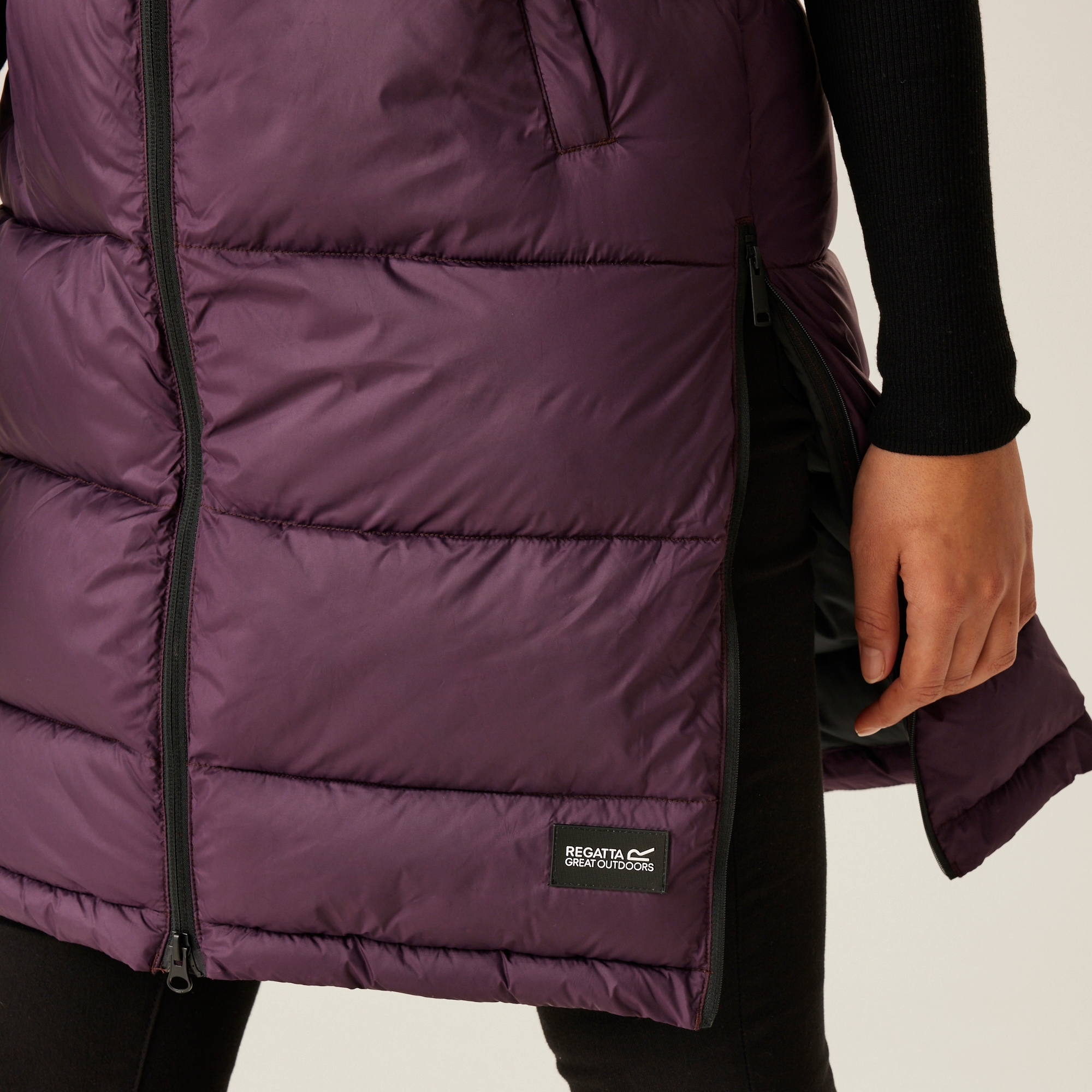 Women's Ganella Quilted Longline Gilet | Deep Plum