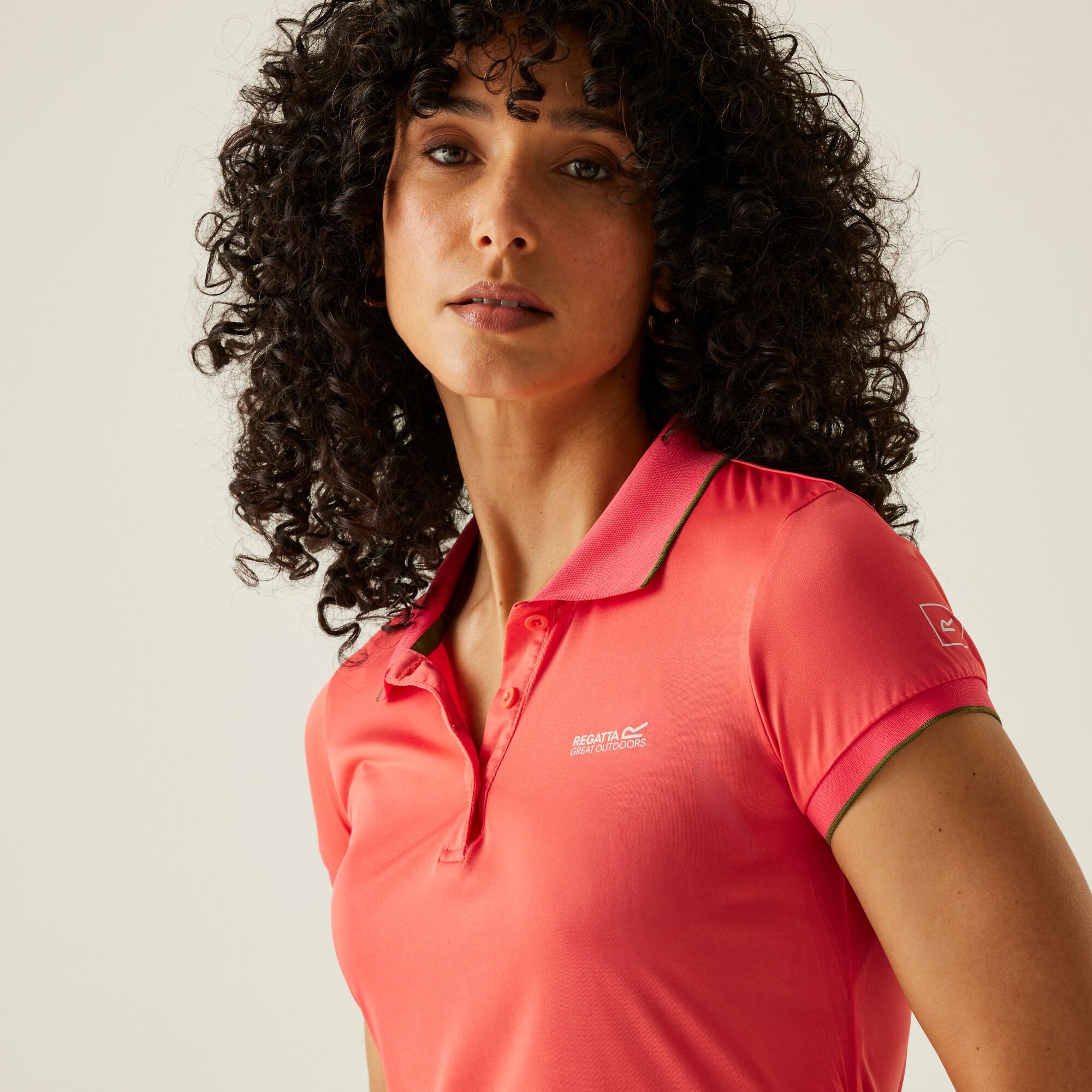 Women's Remex II Active Polo Shirt | Peach Bloom Solid