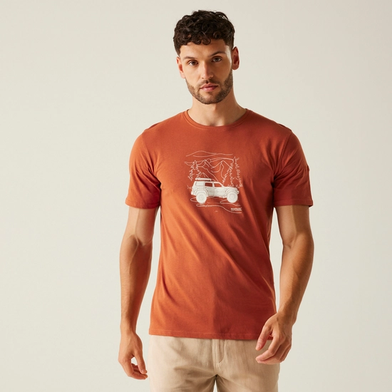 Men's Cline IX T-Shirt | Red Ochre