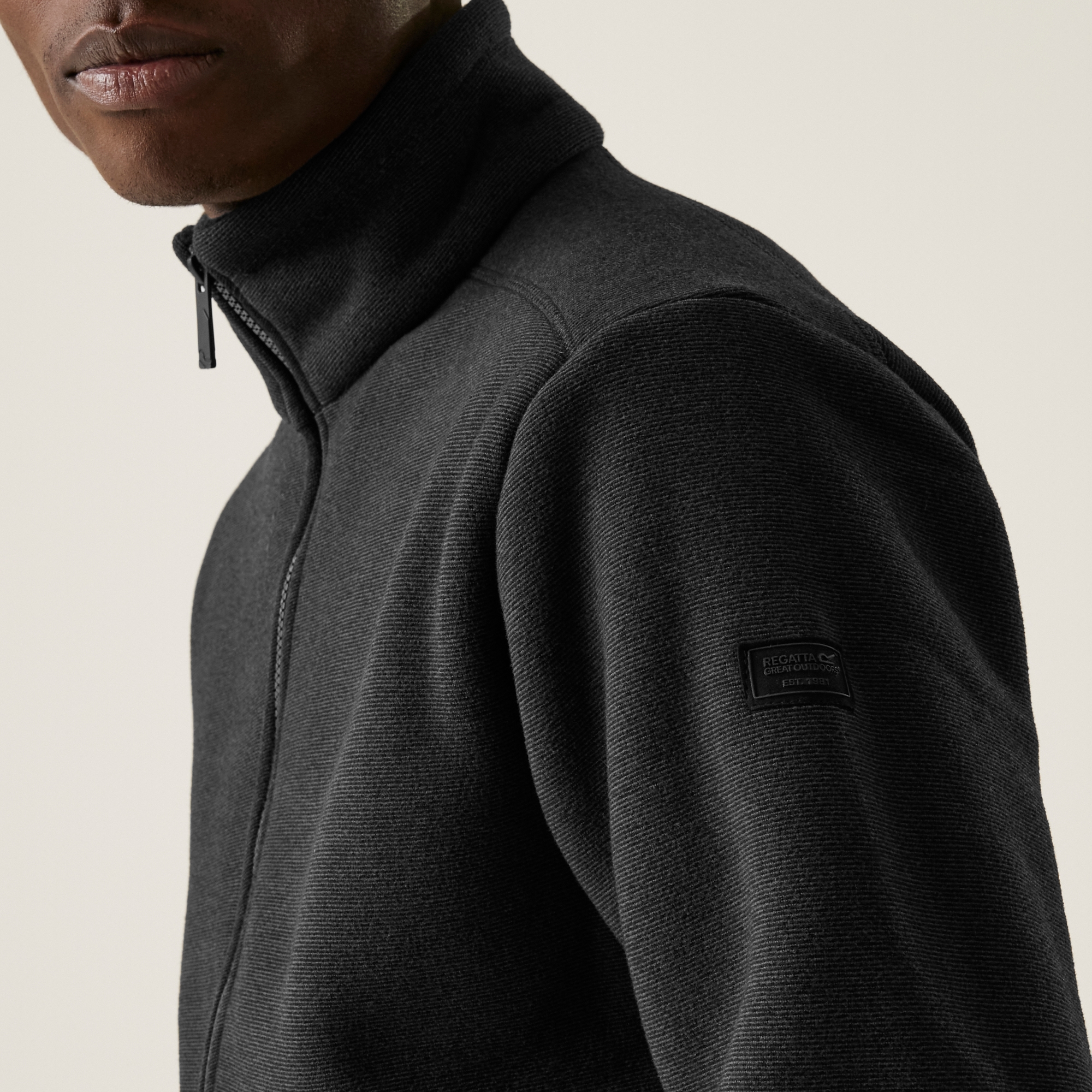 Men's Garrian II Full Zip Fleece | Ash Black Lining