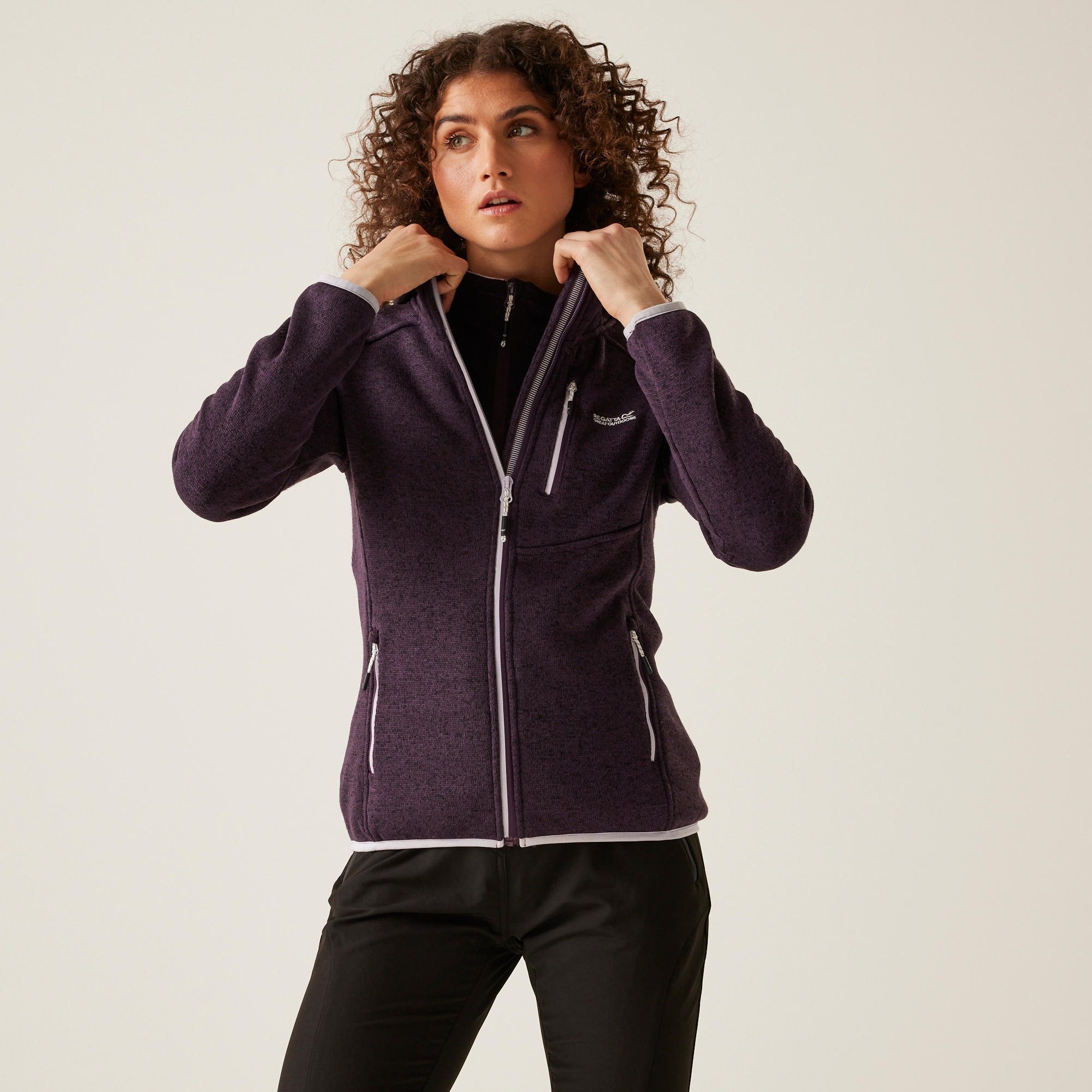 Women's Newhill Hooded Fleece | Deep Plum