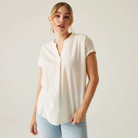 Women's Rianne V Neck Shirt | Light Vanilla