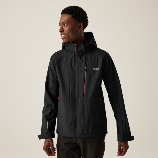 Men's Hewitts X Softshell Jacket | Black Red Ochre