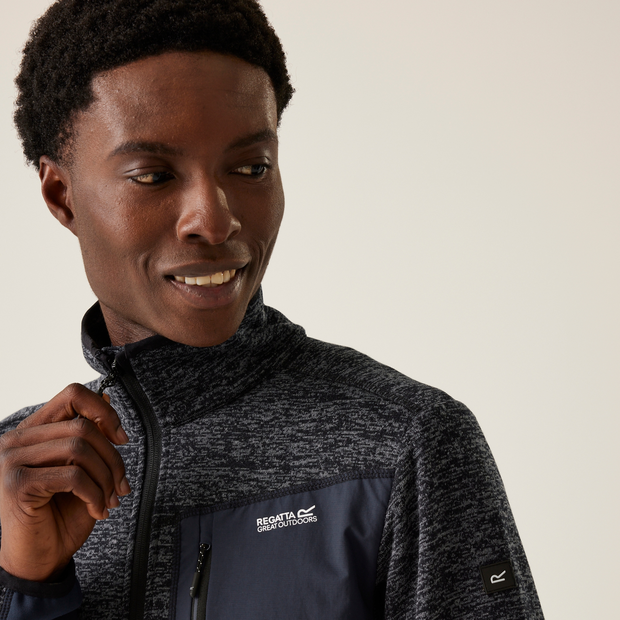 Men's Baslinn Full Zip Fleece | Navy Marl Navy