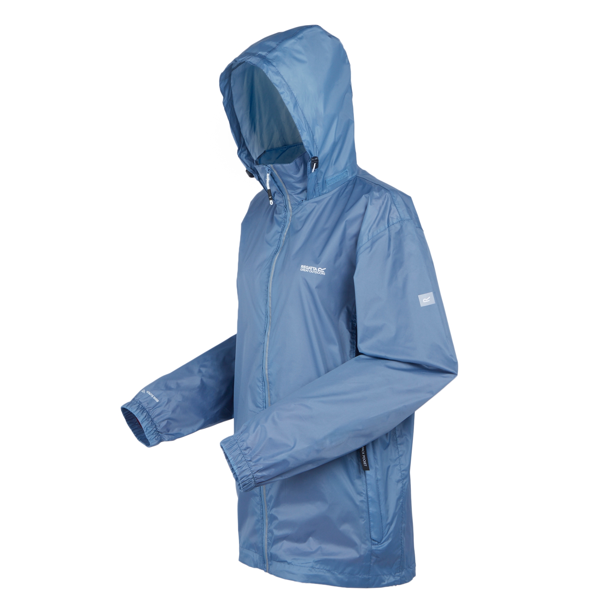 Men's Lyle IV Waterproof Packaway Jacket | Coronet Blue Danger Red