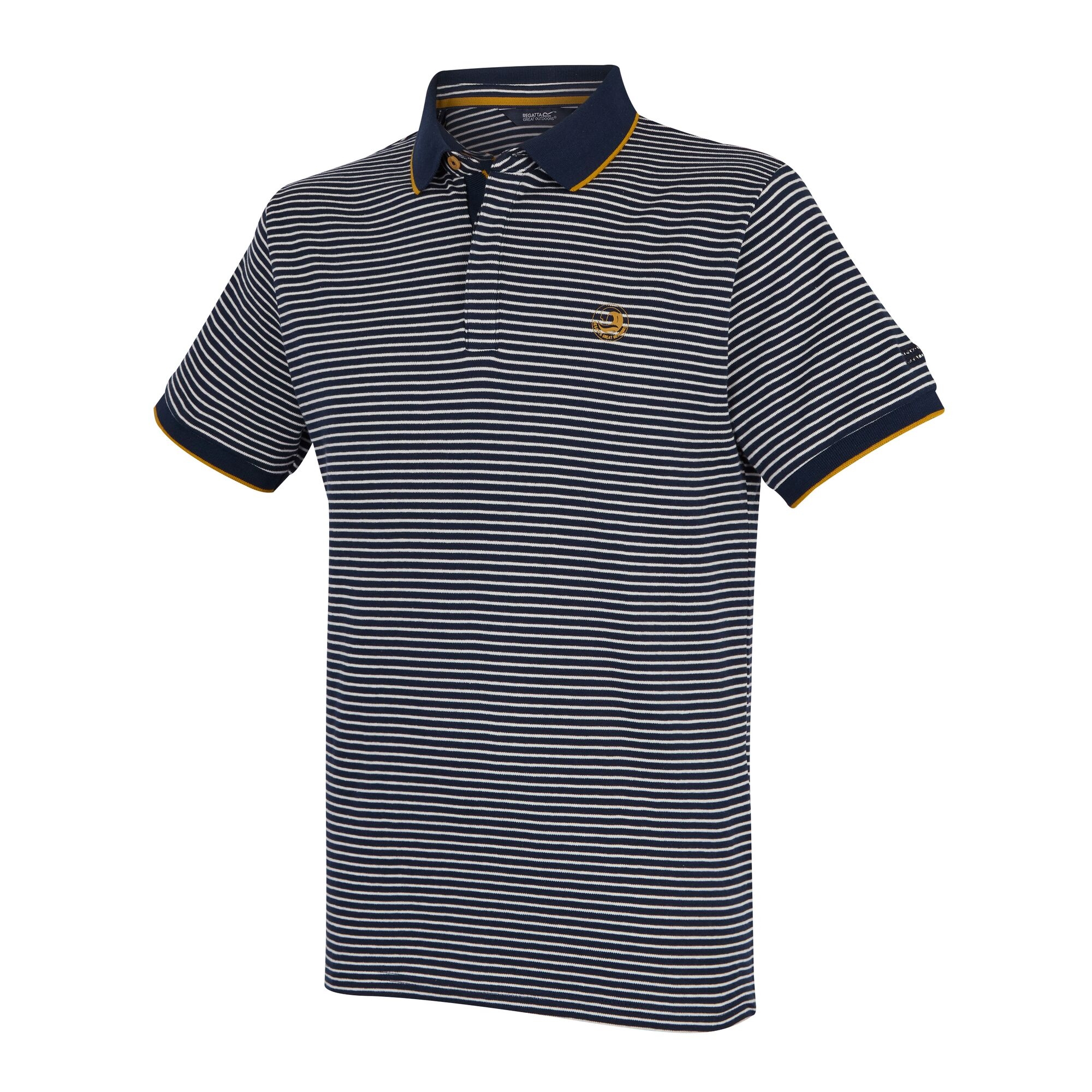Men's Tiver Polo Shirt | Navy Stone White Stripe