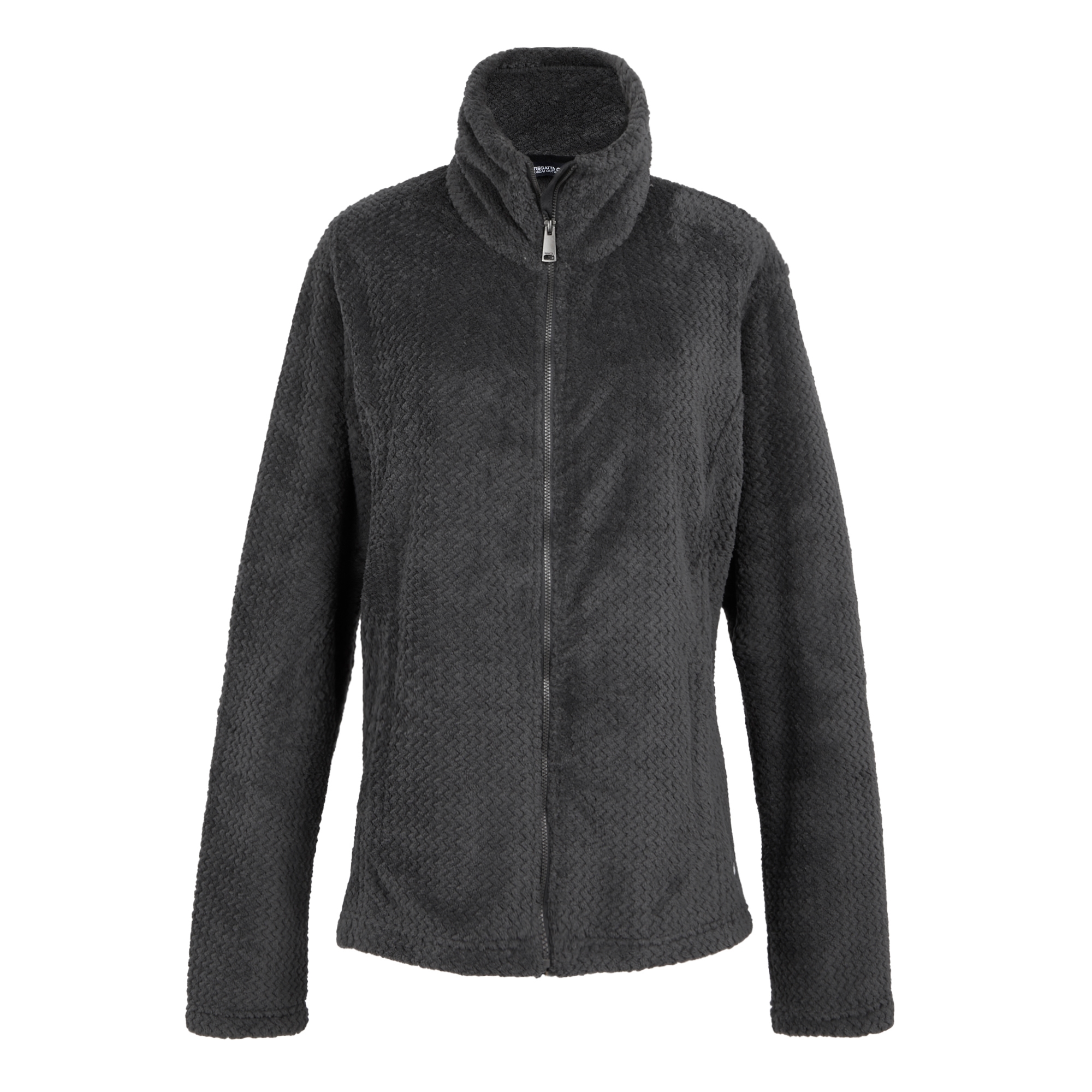 Women's Heidy Fluffy Full Zip Fleece | Dark Grey