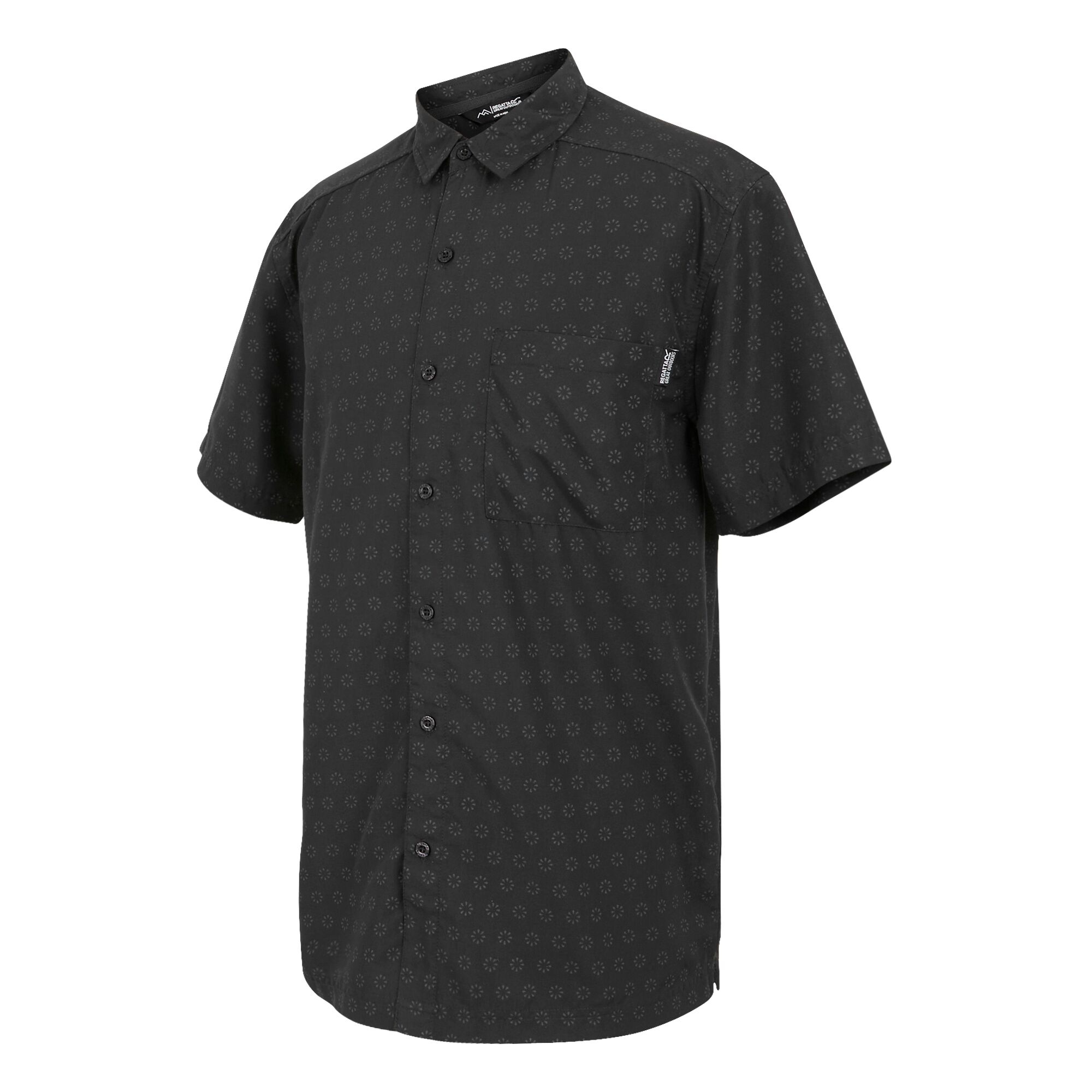Men's Mindano IX Short Sleeve Shirt | Black Circle Print