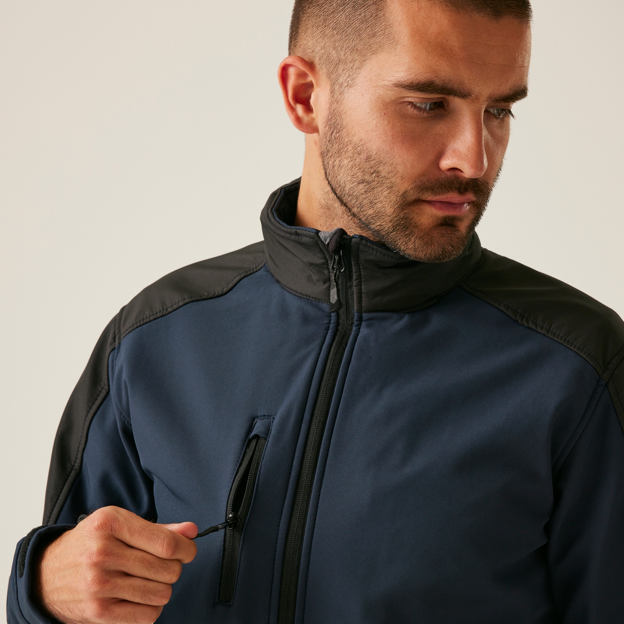 Men's Hydroforce 3 Layer Membrane Hooded Softshell Jacket | Navy