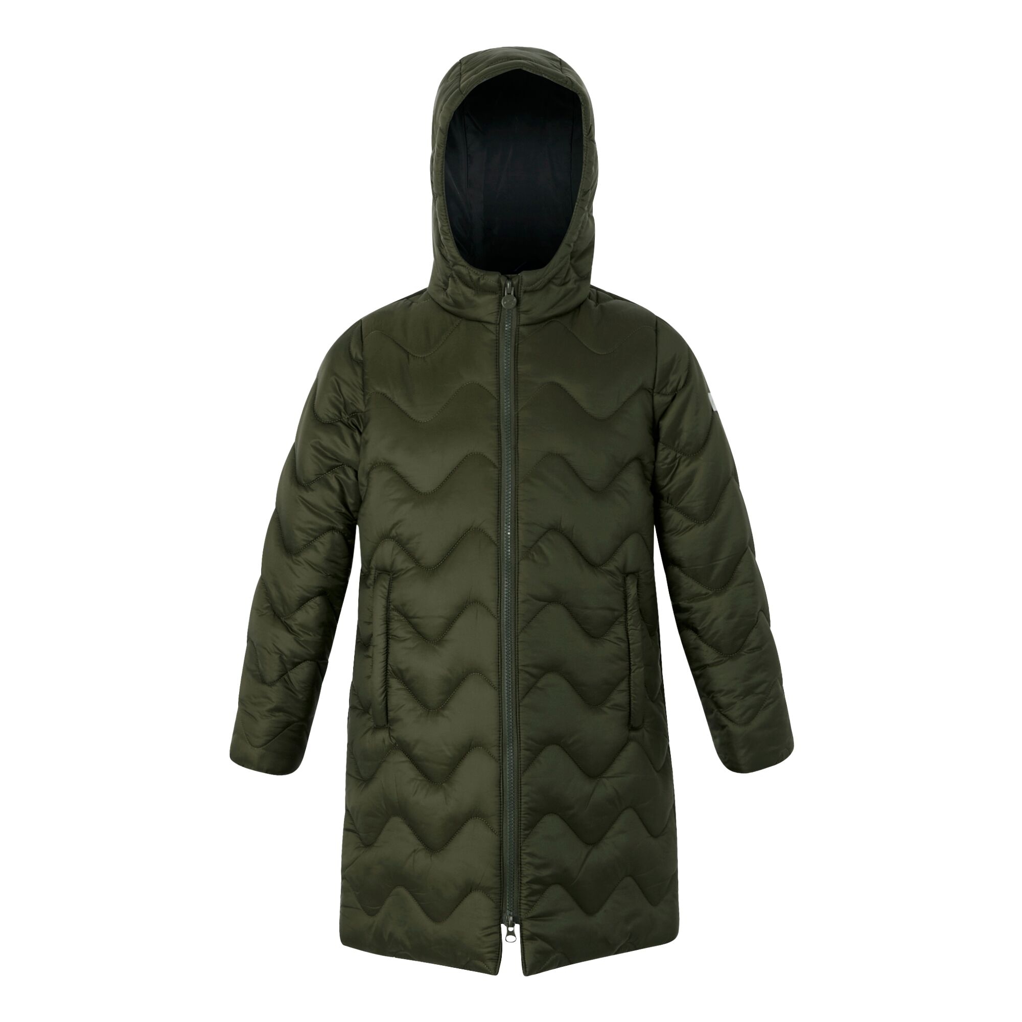 Kids' Cambrie Quilted Jackets | Dark Khaki Black