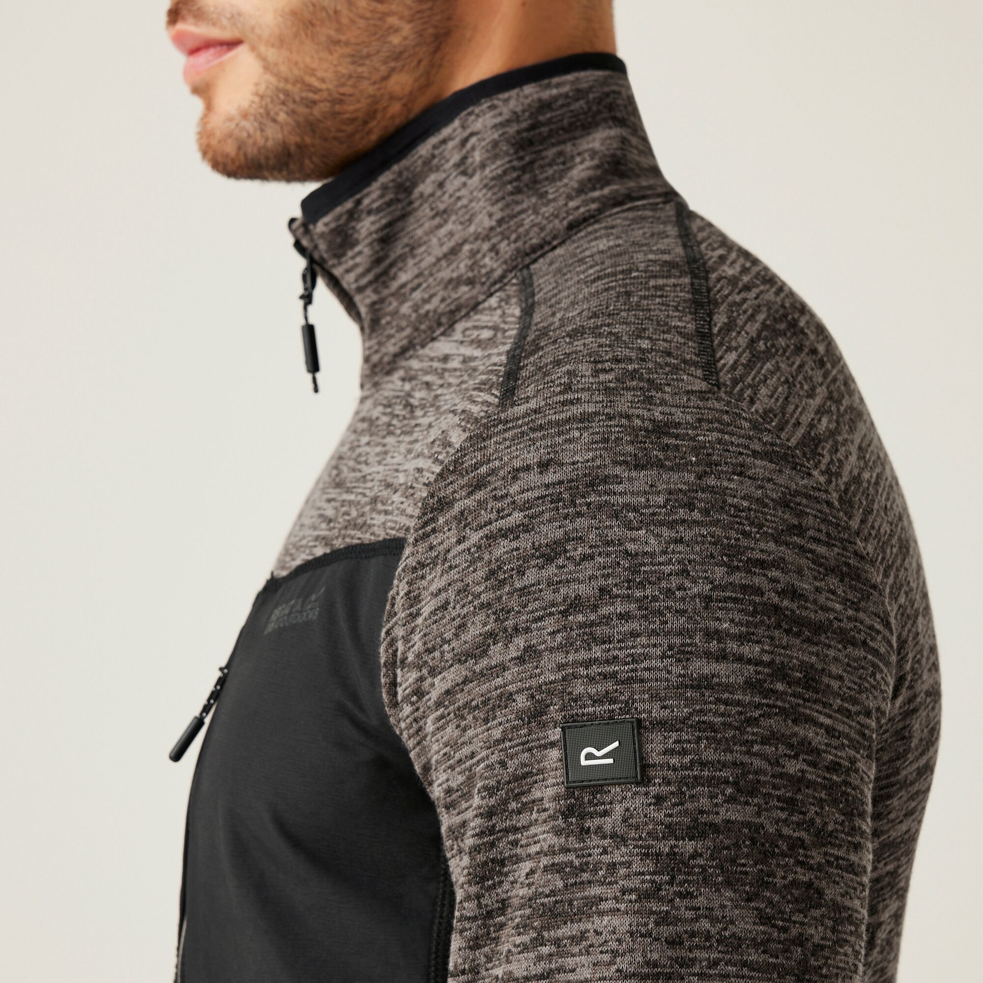 Men's Baslinn Full Zip Fleece | Treetop Marl Black