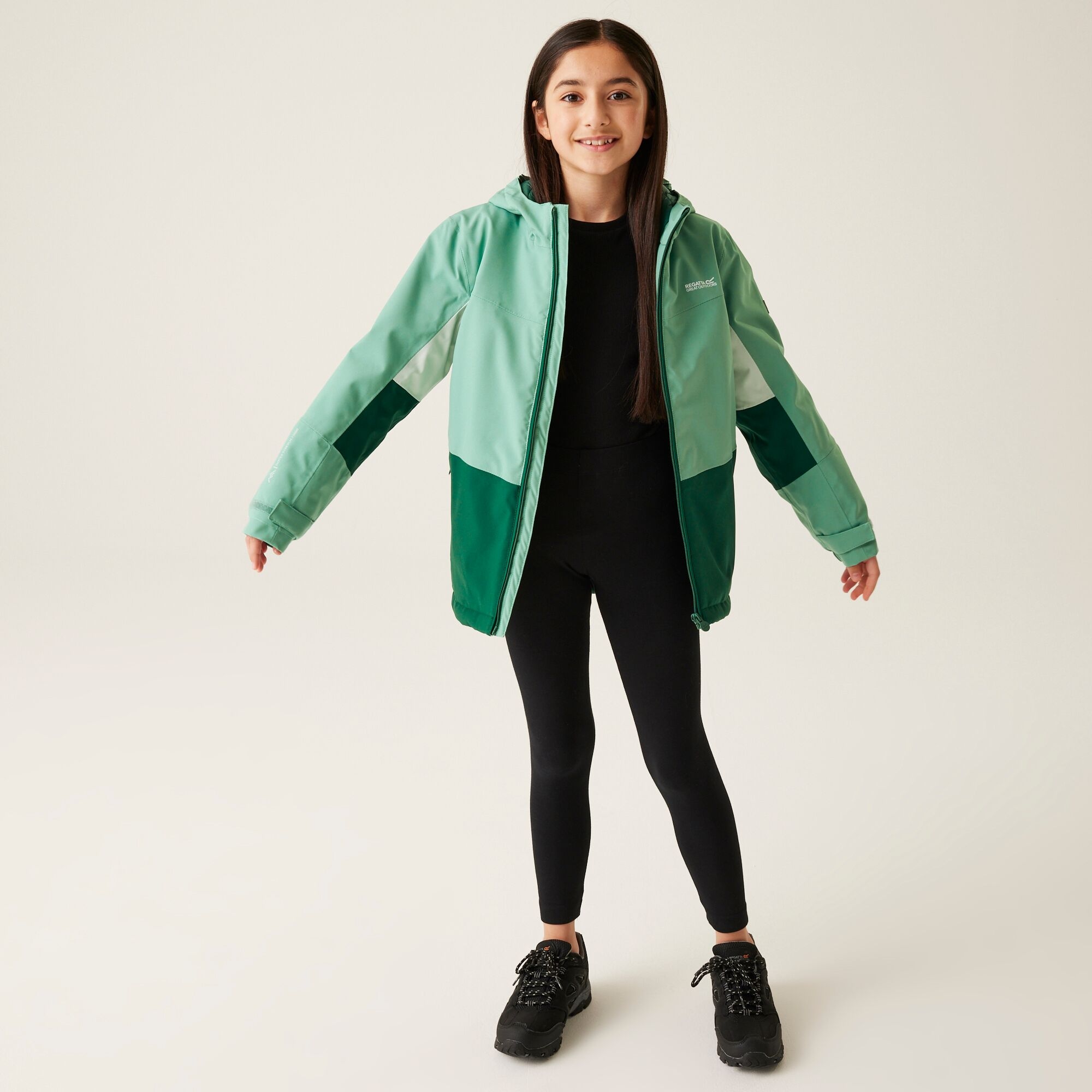 Kids' Highton V Padded Jacket | Dusty Green Rain Forest Green