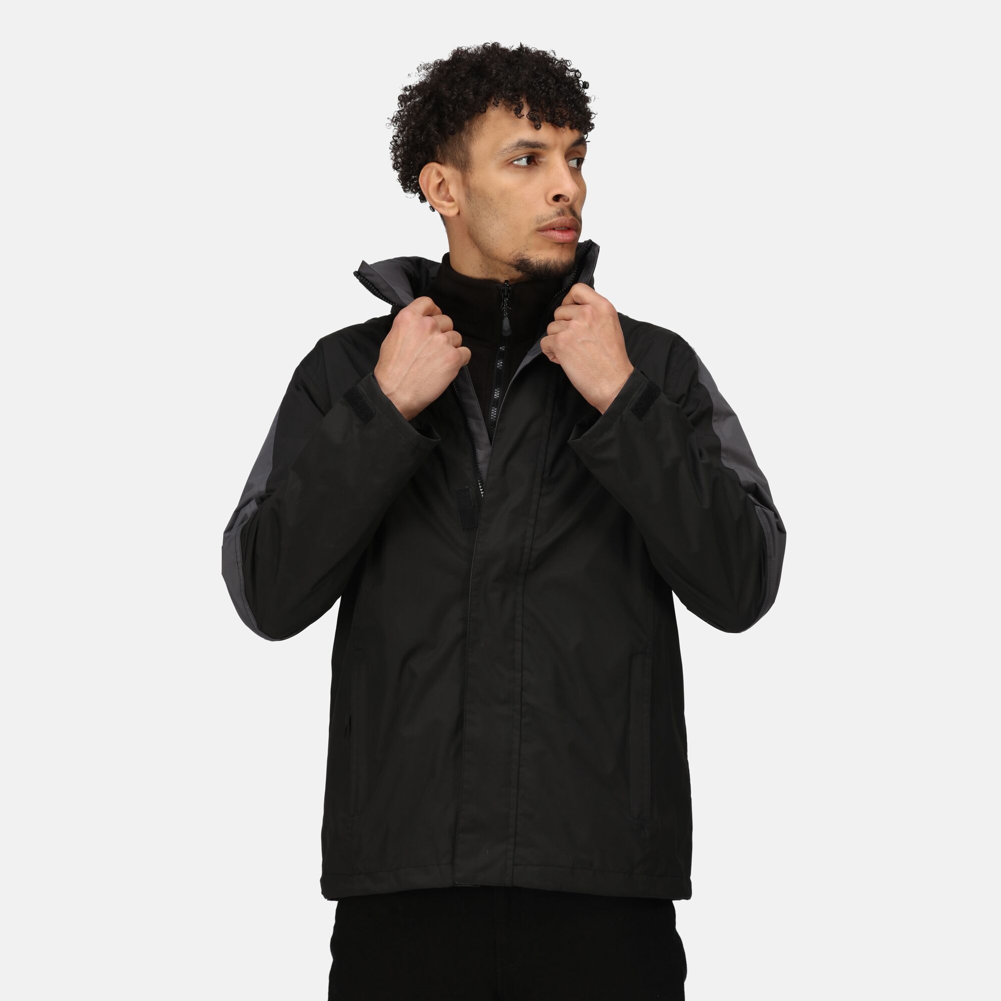 Men's Defender III Waterproof 3 In 1 Jacket | Black Seal Grey