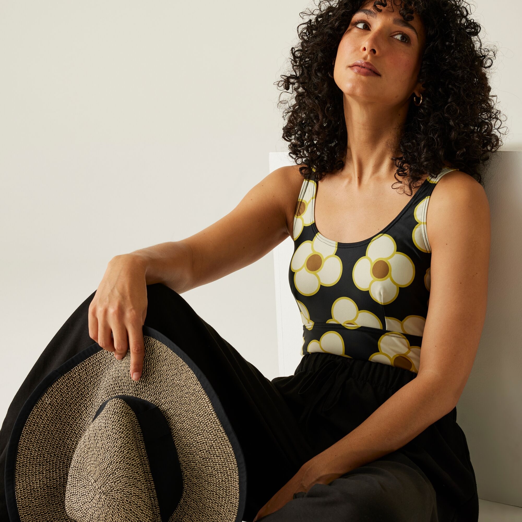 Orla Kiely Swimsuit | Spinning Flower Black