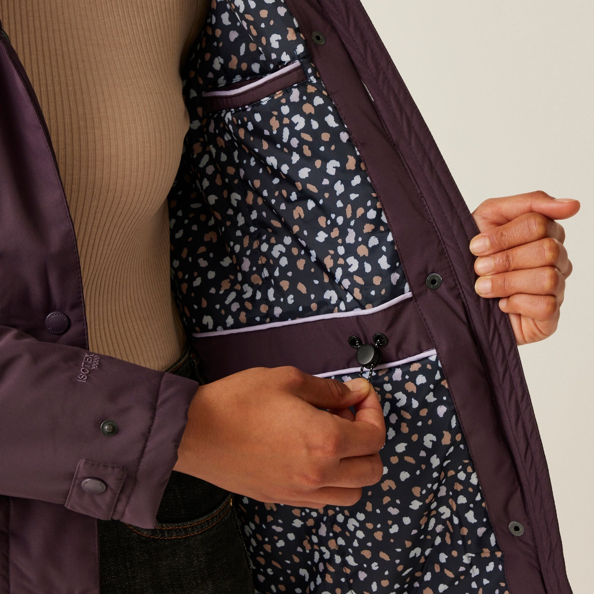 Women's Mireya Waterproof Insulated Jacket | Deep Plum Spot Print
