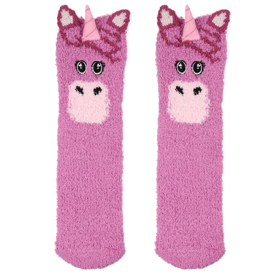 Kids Mudplay Cosy Sock | Radiant Orchid Unicorn