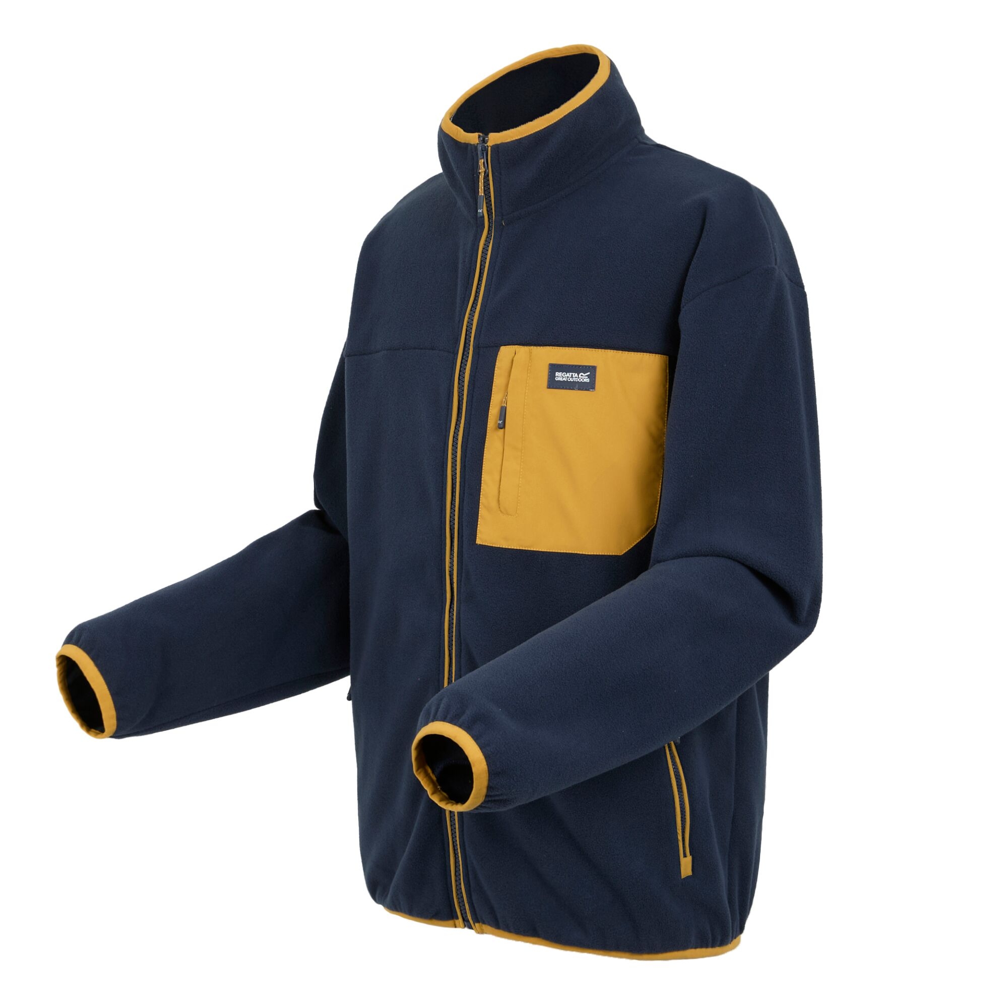 Men's Frankie Full Zip Fleece | Navy Mustard
