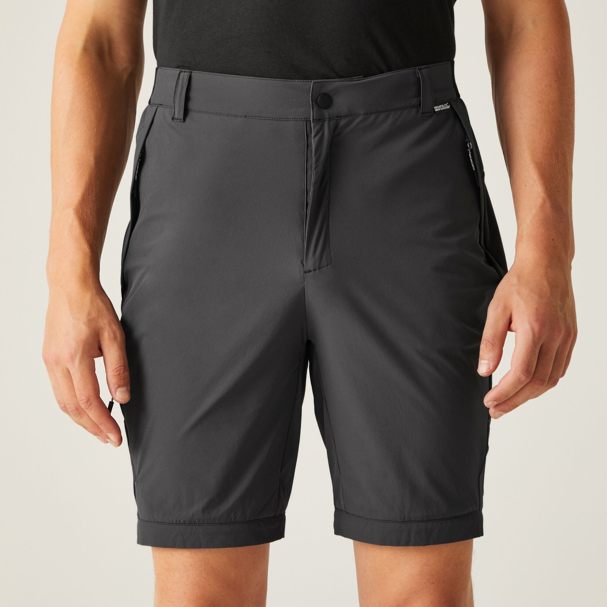 Men's Travel Light Zip Off Packaway Trousers | Ash