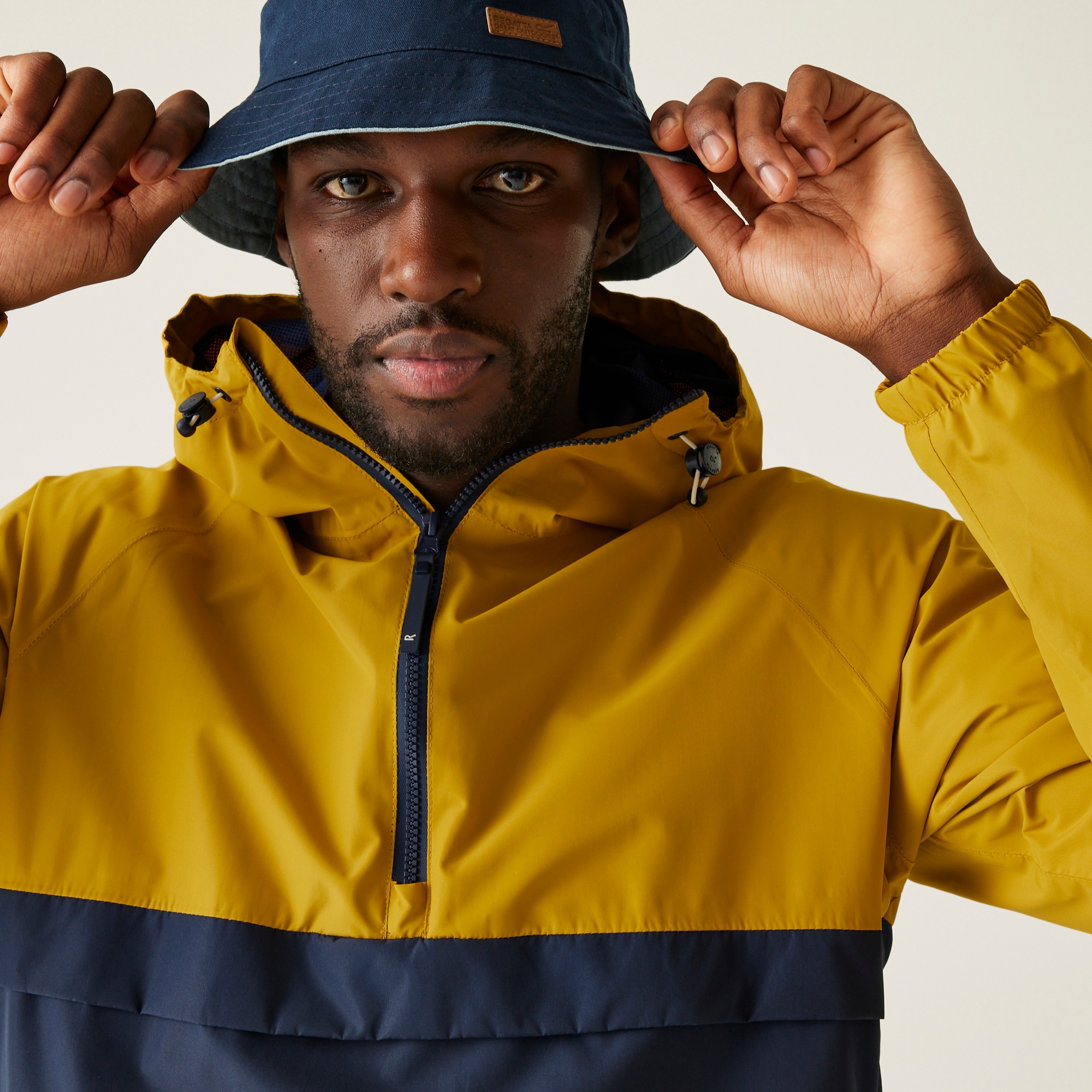 Men's Tayan Waterproof Jacket | Mustard Navy