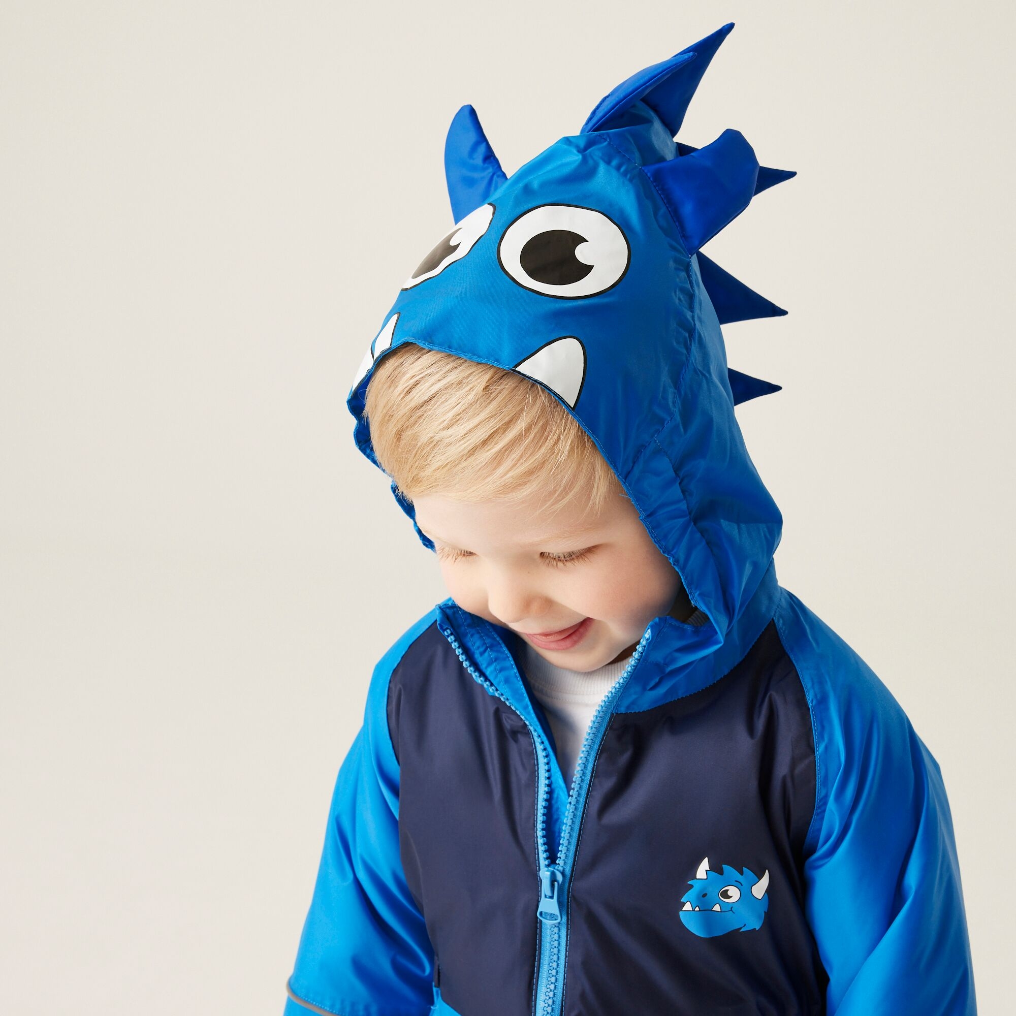 Kids' Mudplay III Waterproof Puddle Suit | Spike The Monster Hydro Blue